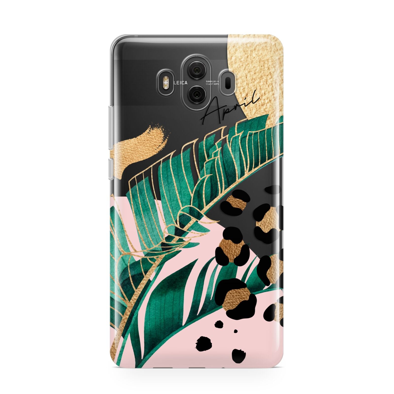 Personalised Tropical Gold Huawei Mate 10 Protective Phone Case