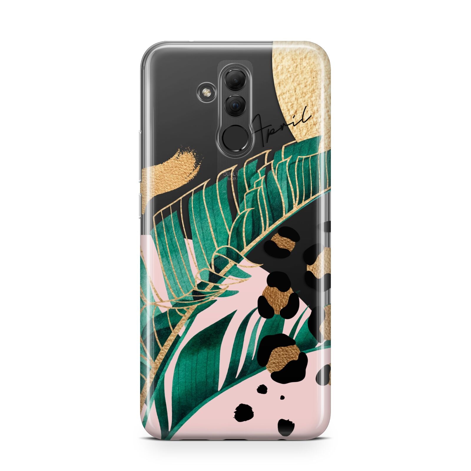 Personalised Tropical Gold Huawei Mate 20 Lite