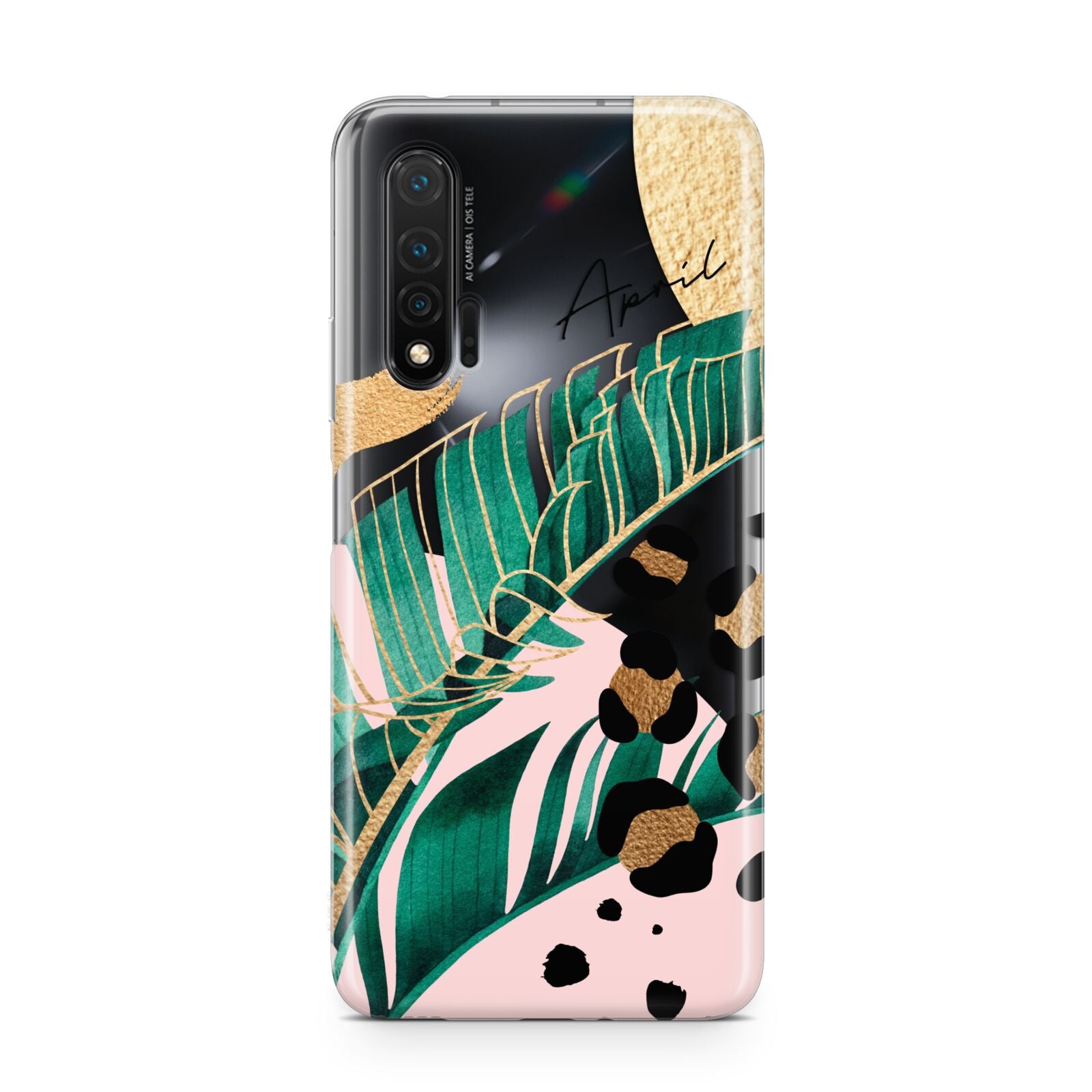 Personalised Tropical Gold Huawei Nova 6 Phone Case