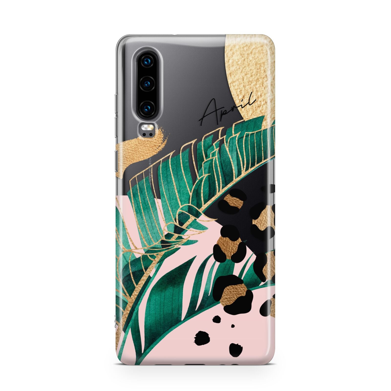 Personalised Tropical Gold Huawei P30 Phone Case