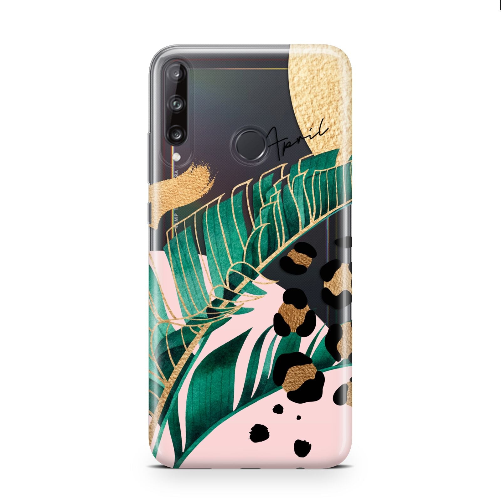 Personalised Tropical Gold Huawei P40 Lite E Phone Case