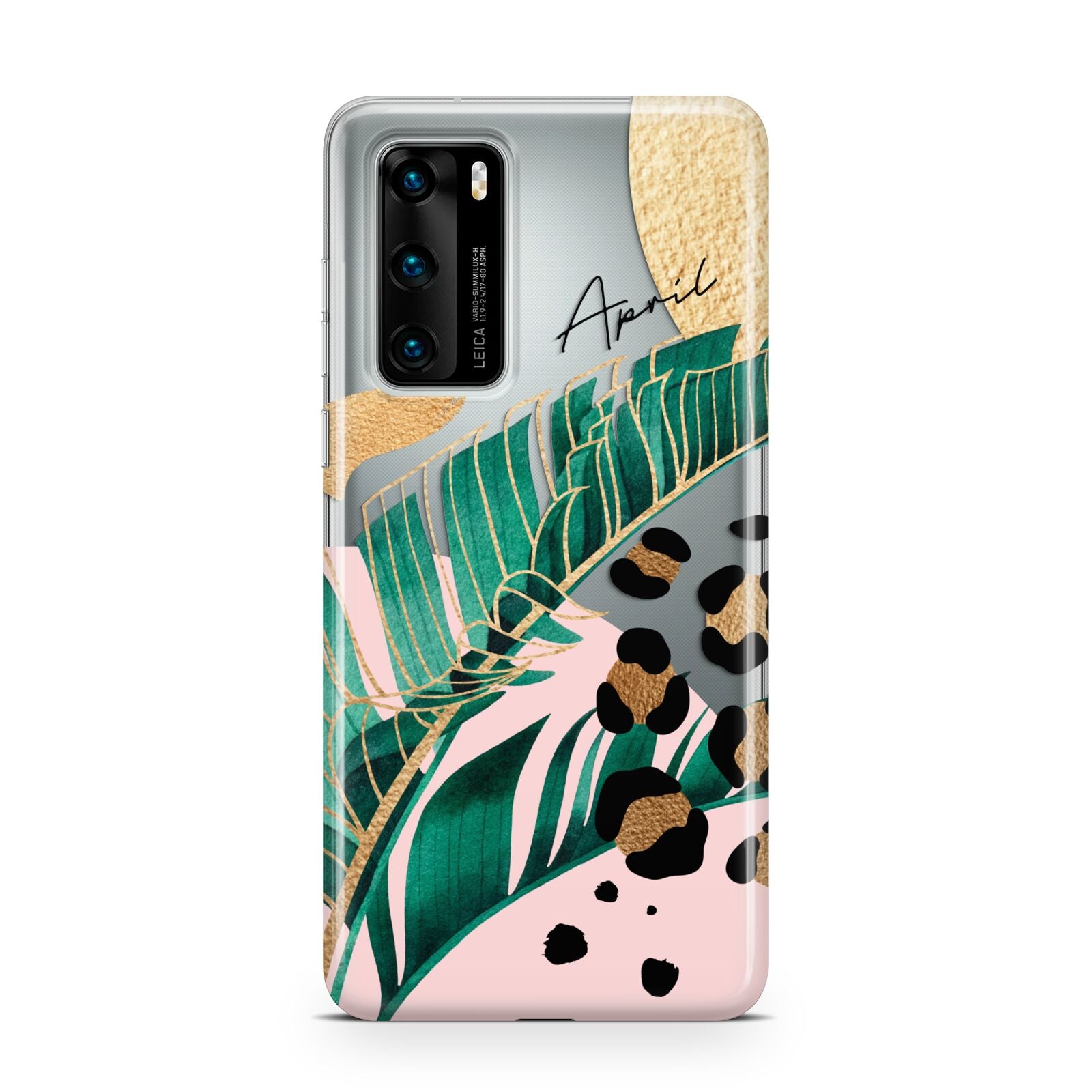 Personalised Tropical Gold Huawei P40 Phone Case