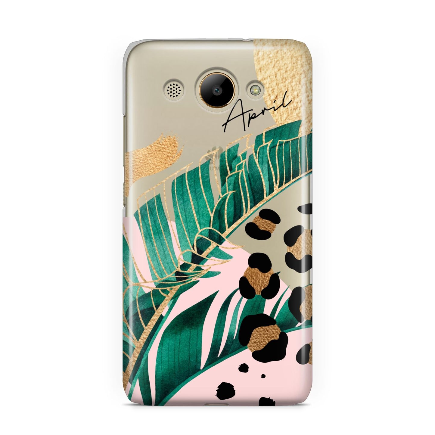 Personalised Tropical Gold Huawei Y3 2017