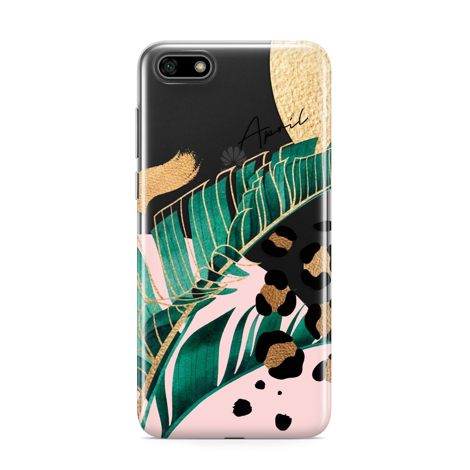 Personalised Tropical Gold Huawei Y5 Prime 2018 Phone Case