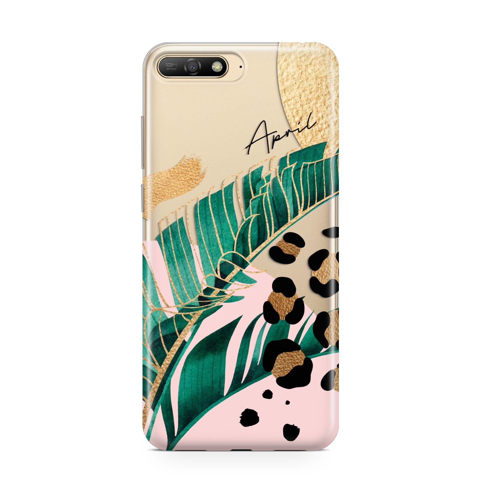 Personalised Tropical Gold Huawei Y6 2018