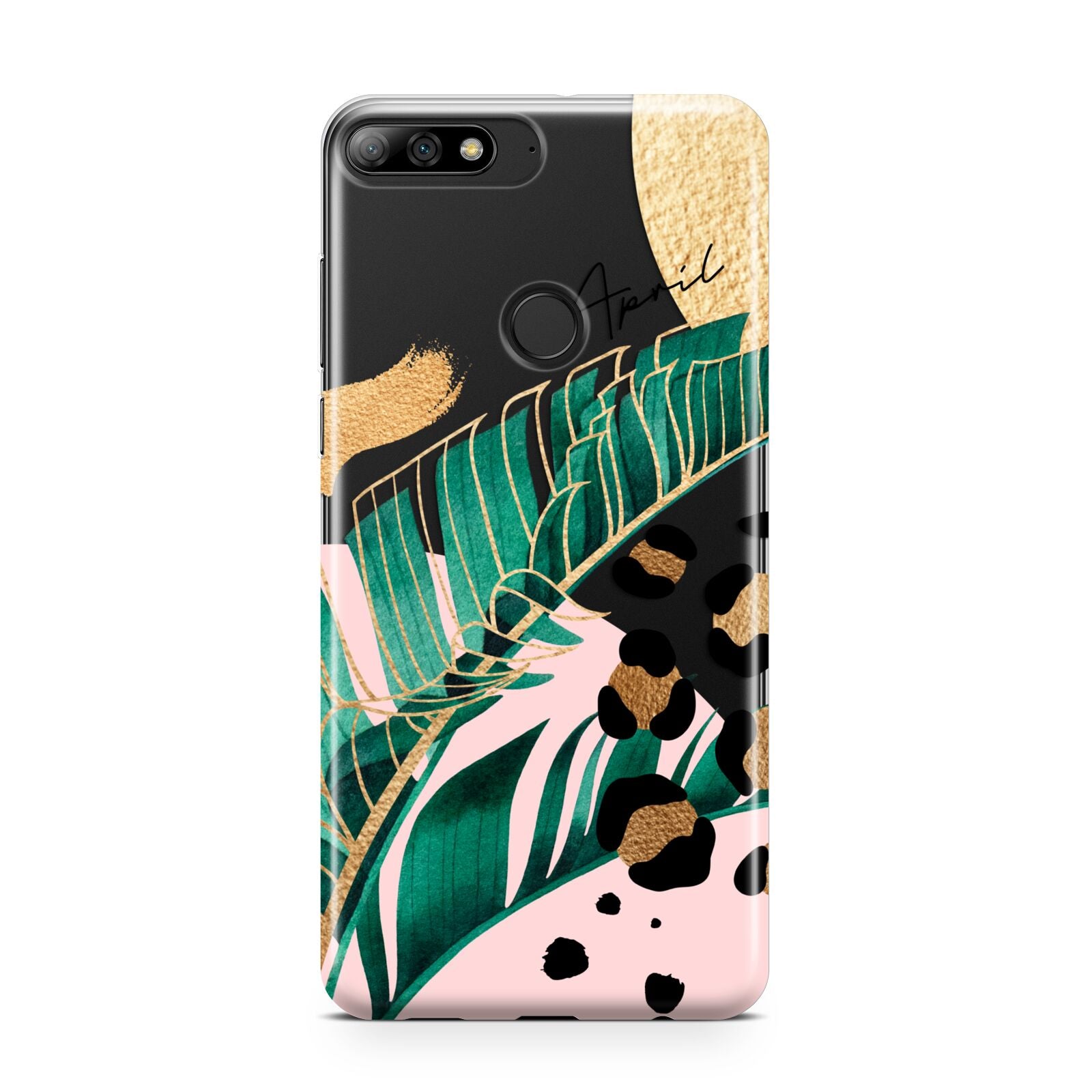 Personalised Tropical Gold Huawei Y7 2018