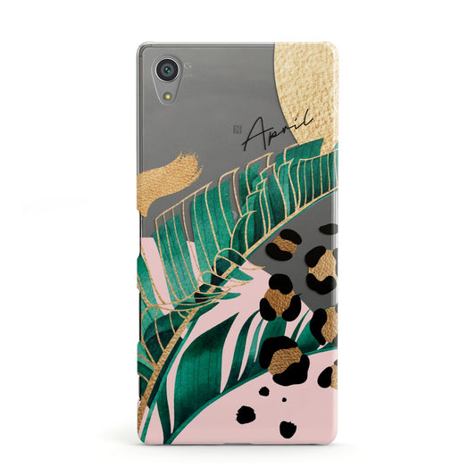 Personalised Tropical Gold Sony Xperia Case