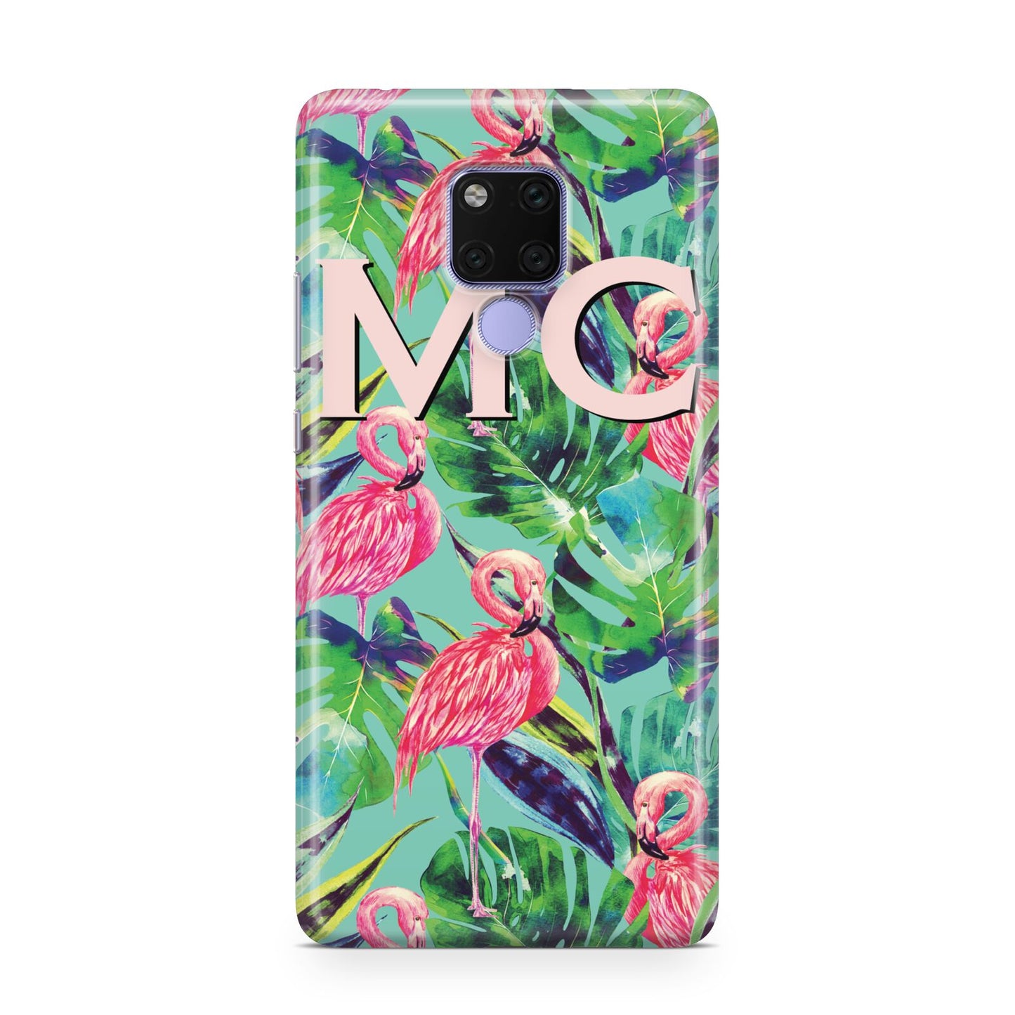 Personalised Tropical Green Leaves Flamingo Huawei Mate 20X Phone Case