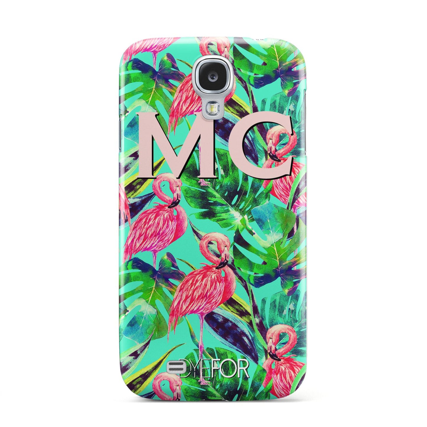 Personalised Tropical Green Leaves Flamingo Samsung Galaxy S4 Case