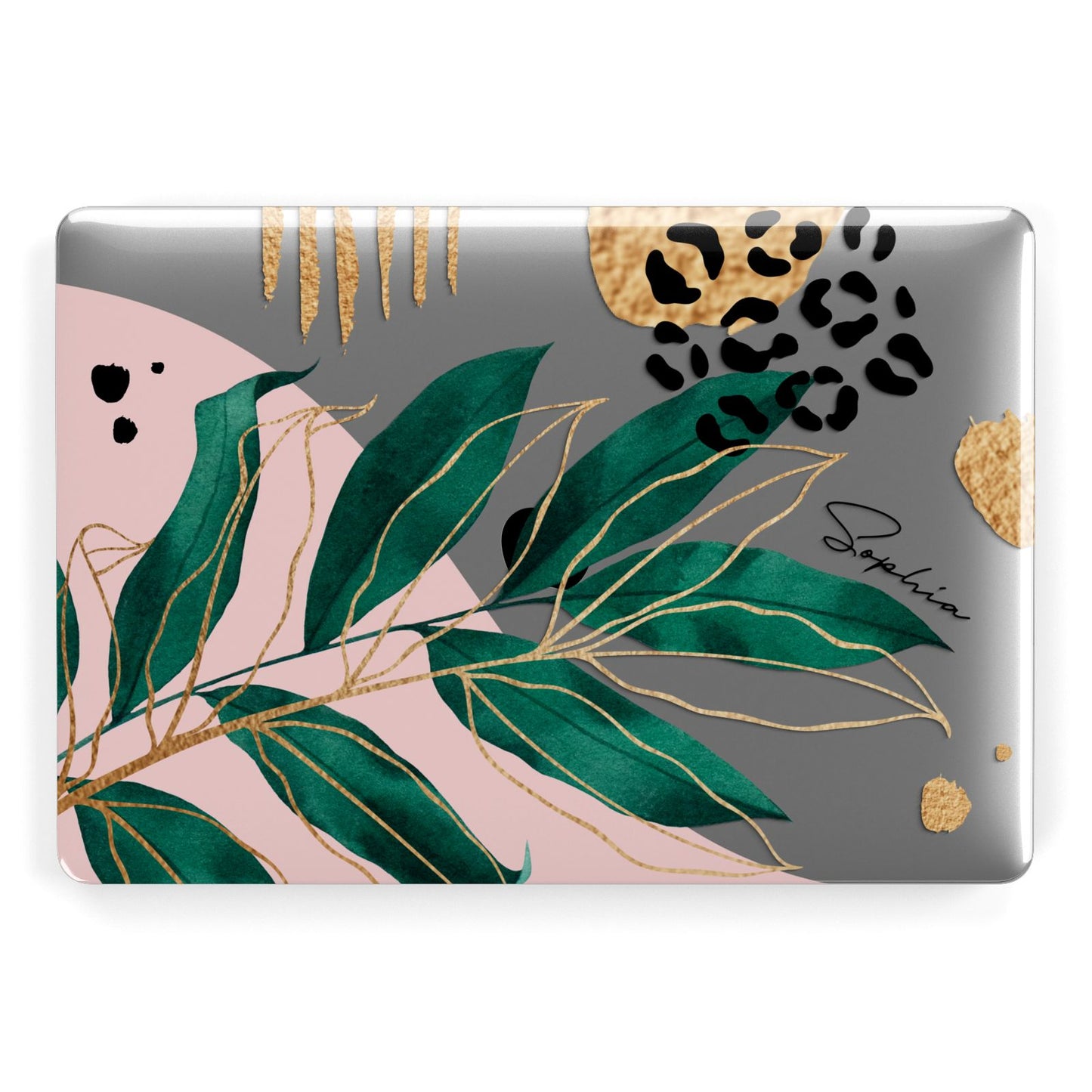 Personalised Tropical Leaf Apple MacBook Case