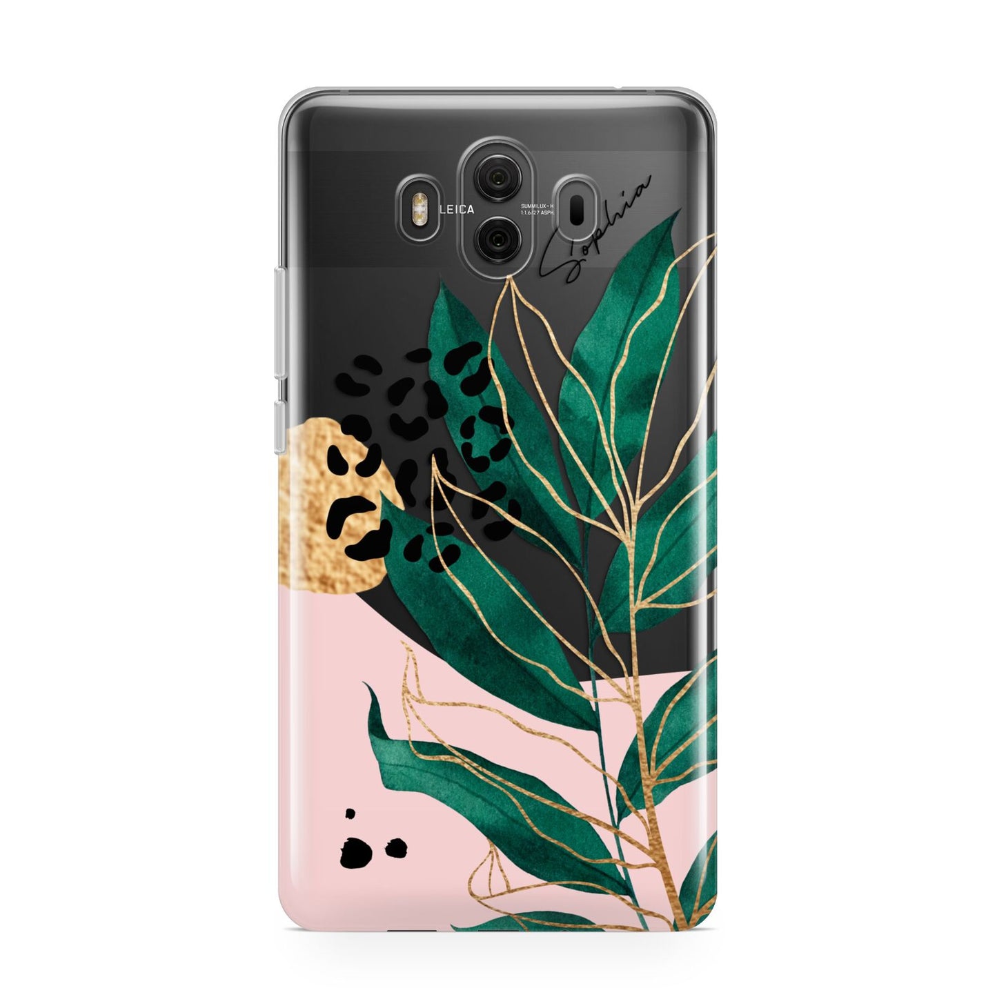 Personalised Tropical Leaf Huawei Mate 10 Protective Phone Case