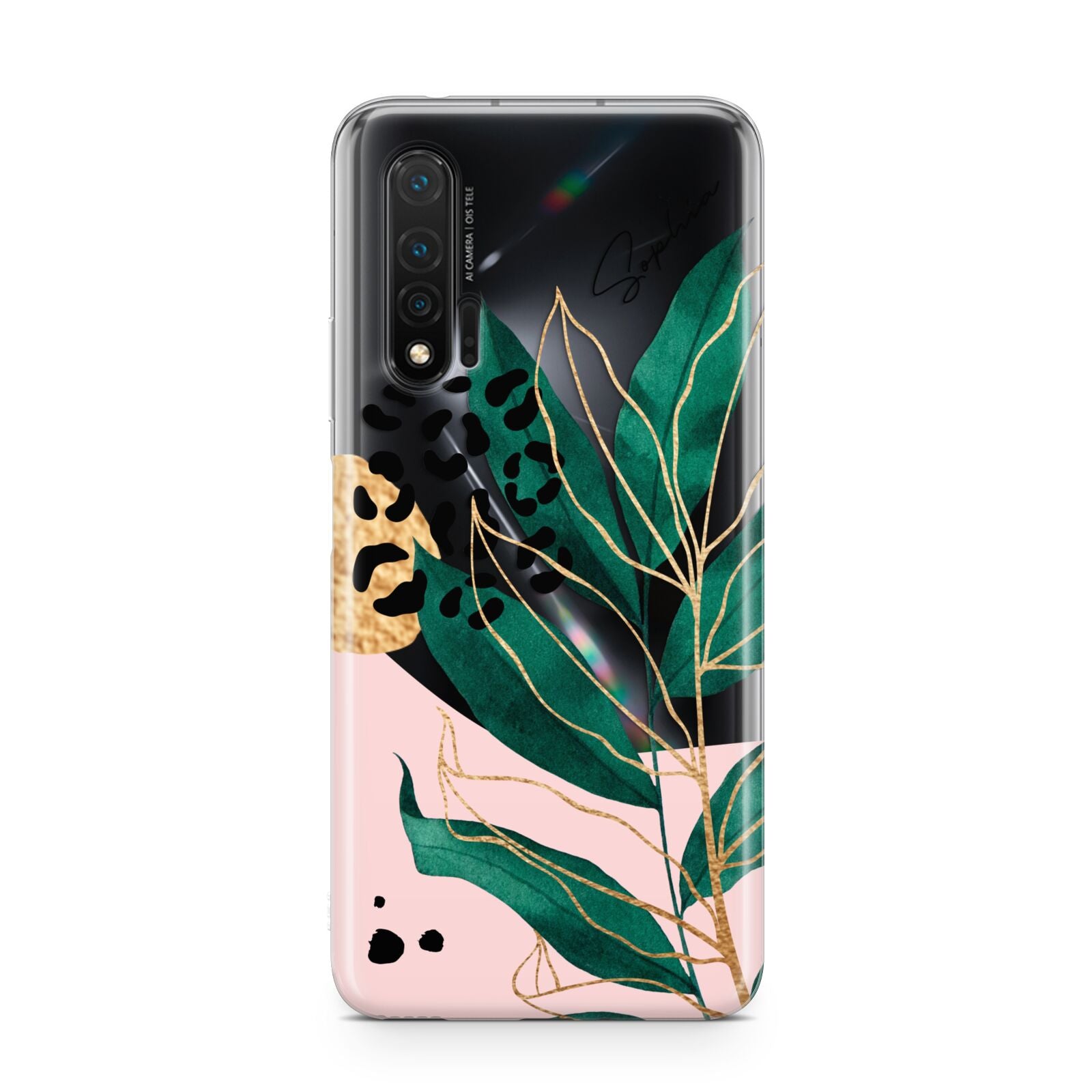 Personalised Tropical Leaf Huawei Nova 6 Phone Case