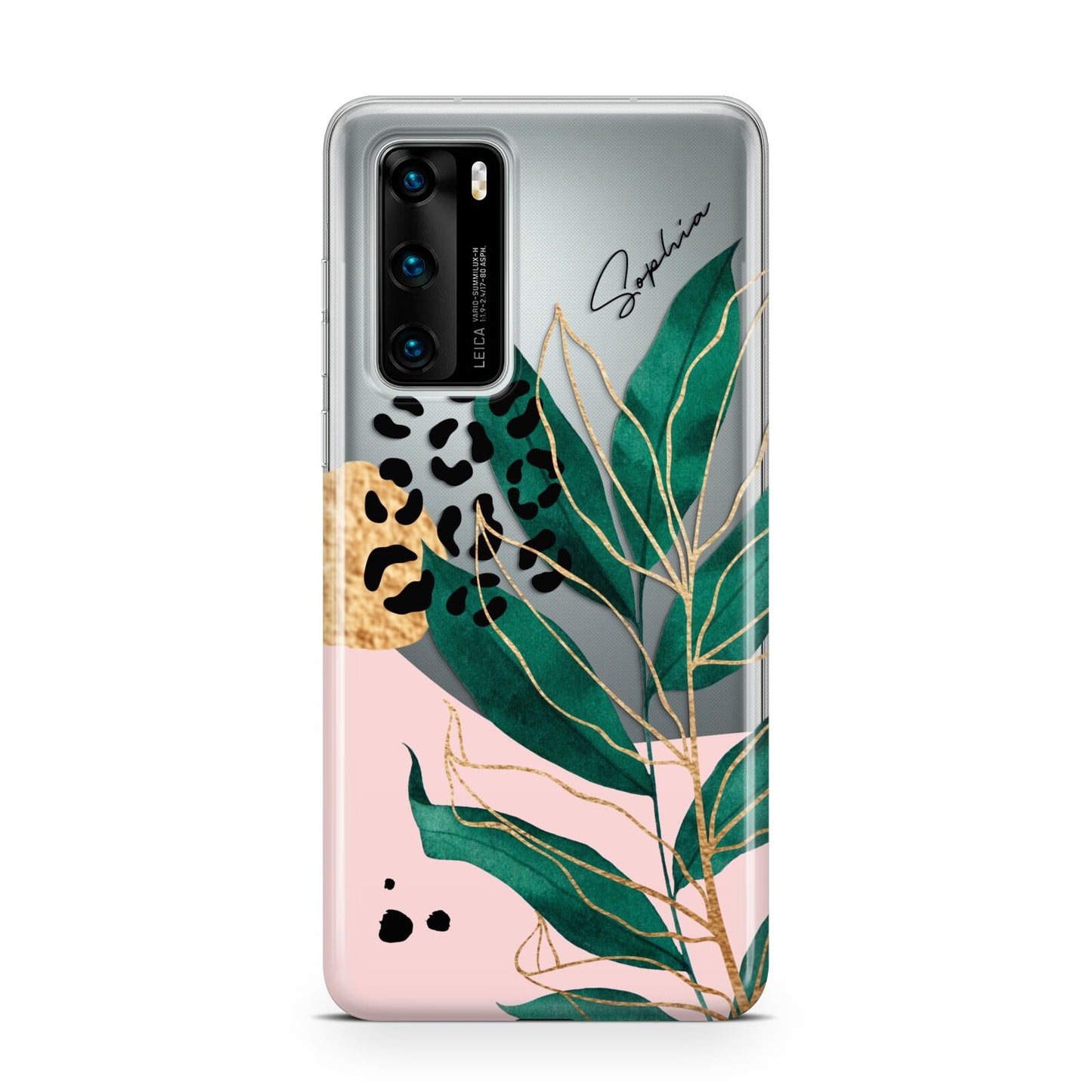 Personalised Tropical Leaf Huawei P40 Phone Case