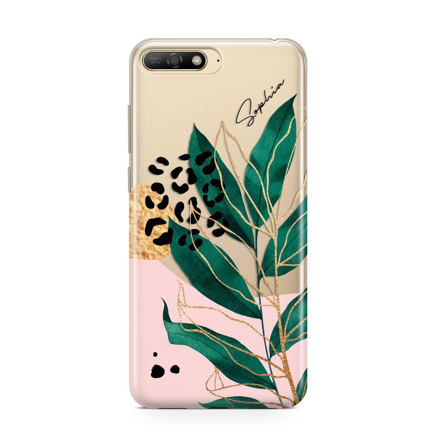 Personalised Tropical Leaf Huawei Y6 2018