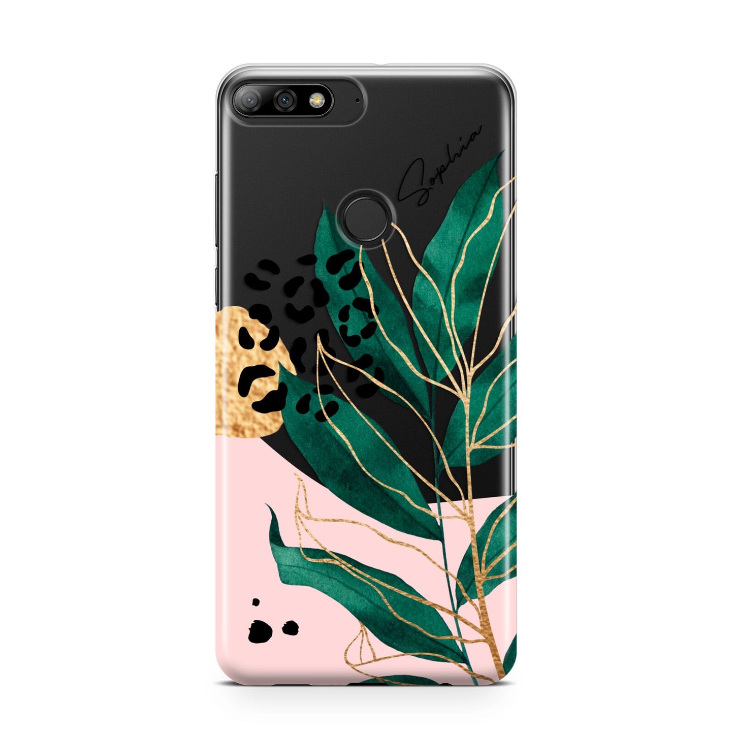 Personalised Tropical Leaf Huawei Y7 2018