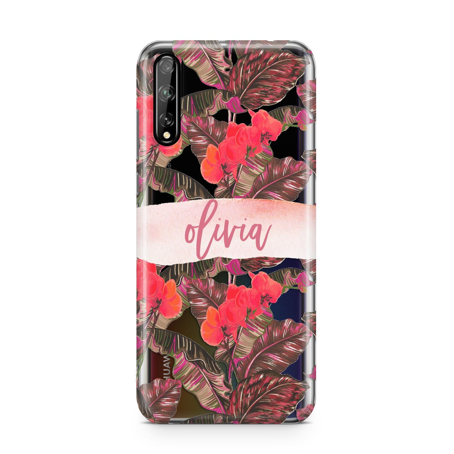 Personalised Tropical Orchid Floral Huawei Enjoy 10s Phone Case