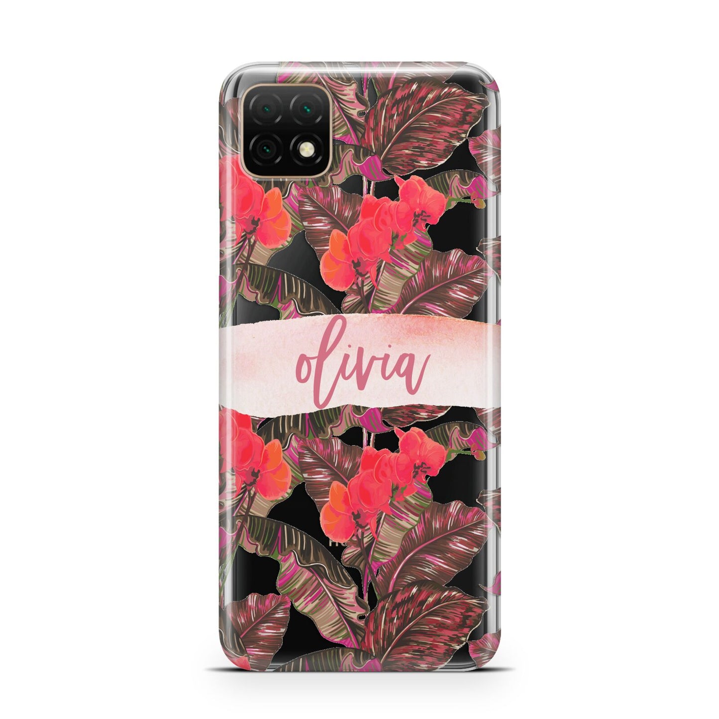 Personalised Tropical Orchid Floral Huawei Enjoy 20 Phone Case