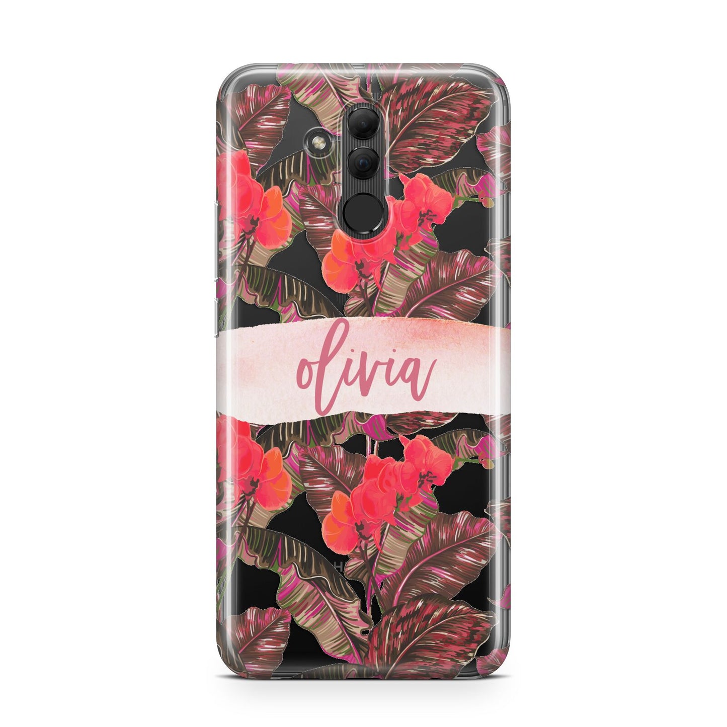 Personalised Tropical Orchid Floral Huawei Mate 20 Lite