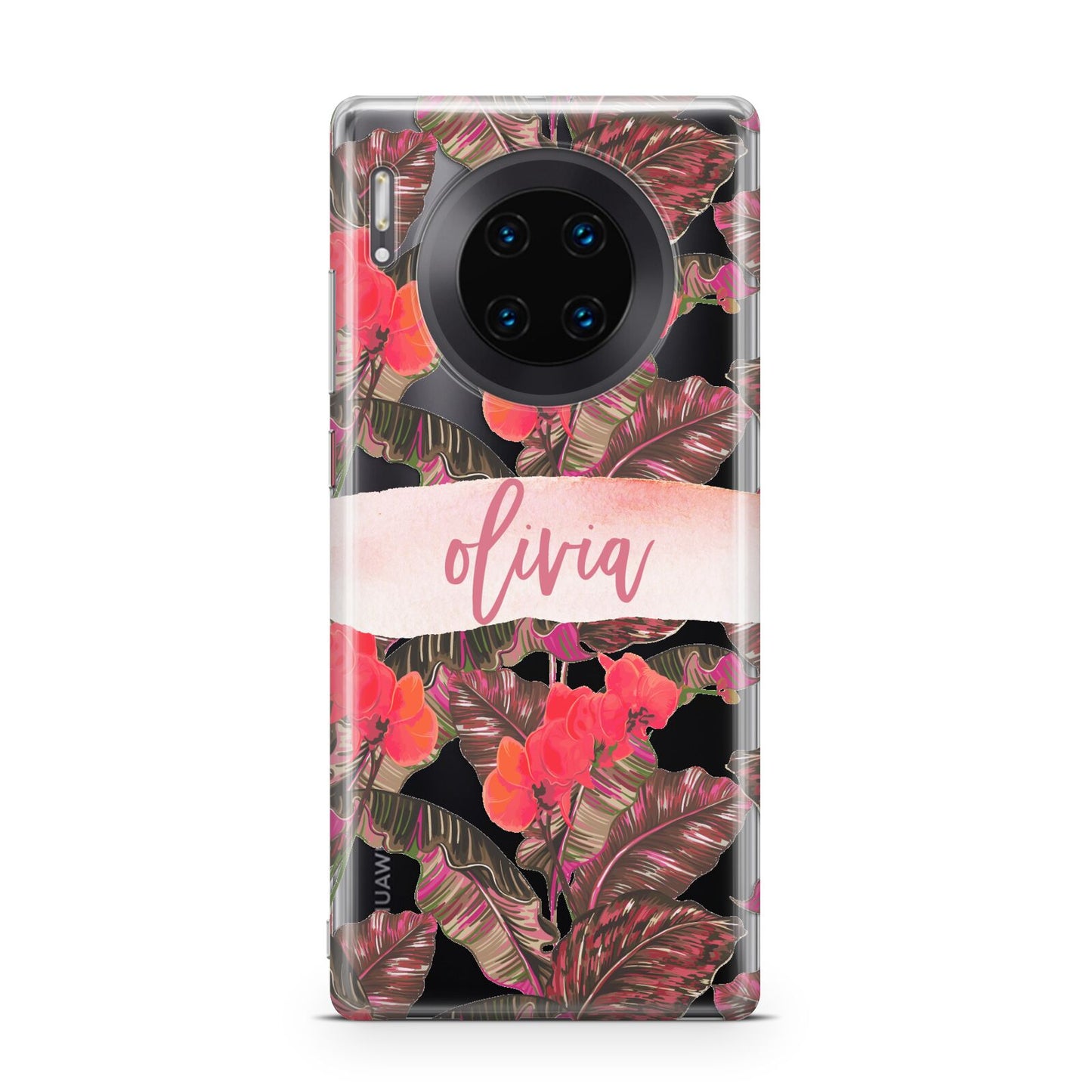 Personalised Tropical Orchid Floral Huawei Mate 30 Pro Phone Case