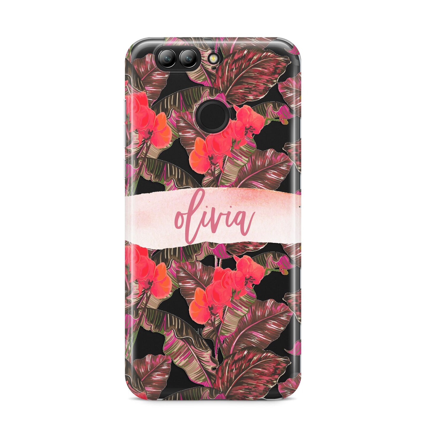 Personalised Tropical Orchid Floral Huawei Nova 2s Phone Case