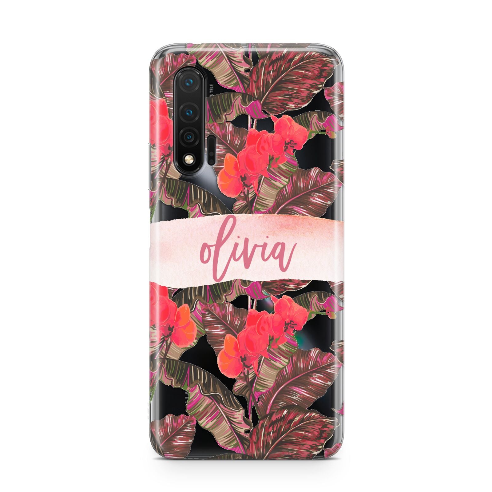 Personalised Tropical Orchid Floral Huawei Nova 6 Phone Case