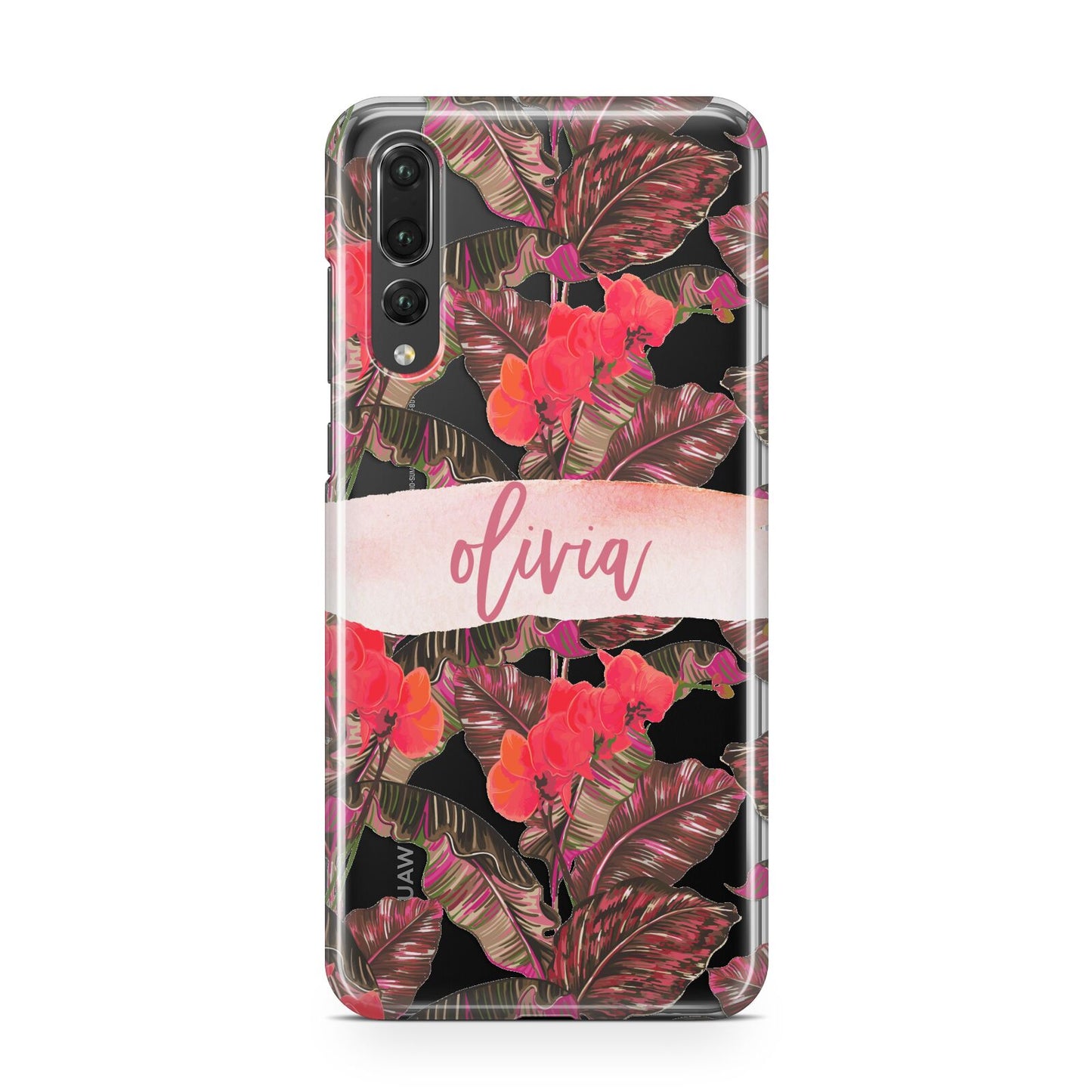 Personalised Tropical Orchid Floral Huawei P20 Pro Phone Case