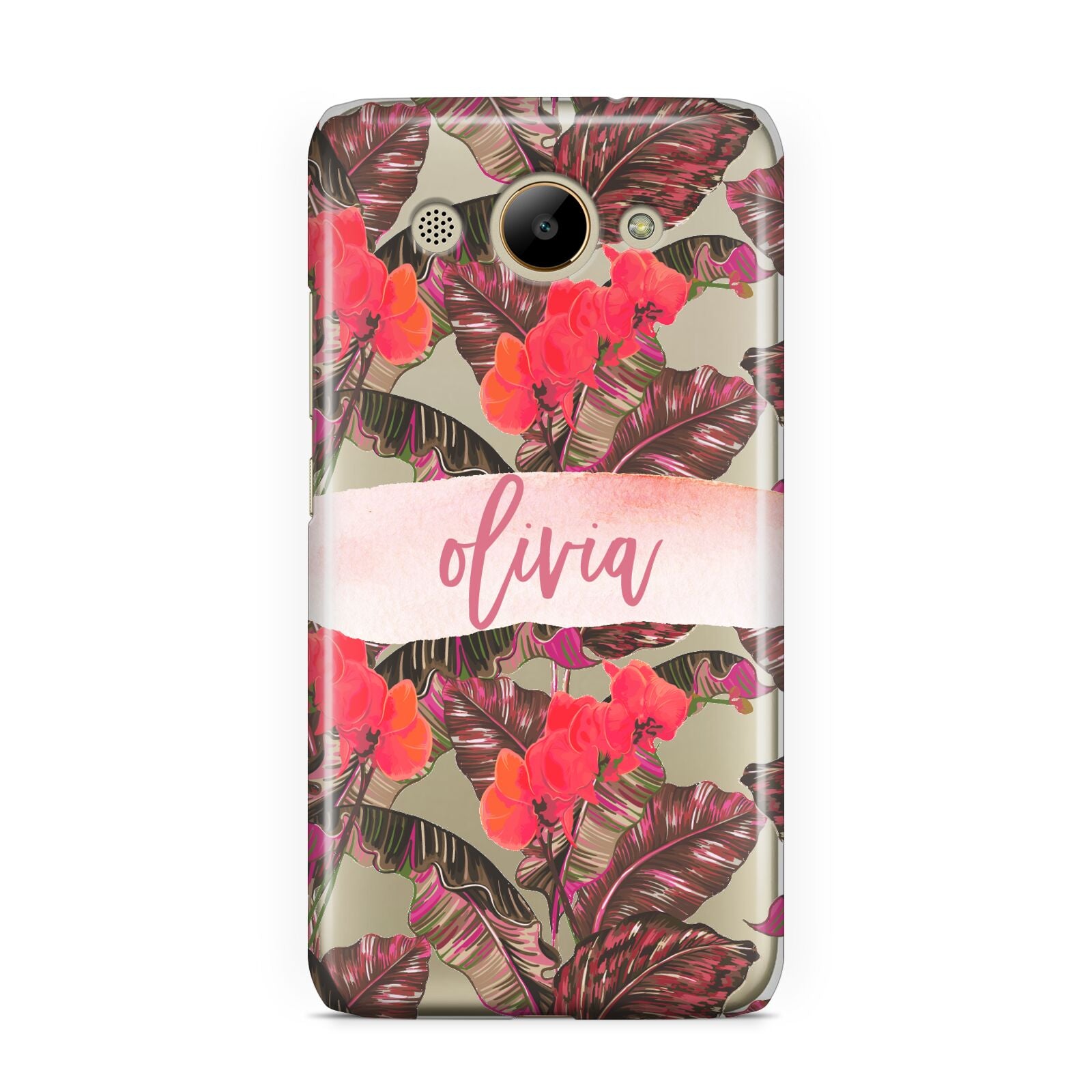 Personalised Tropical Orchid Floral Huawei Y3 2017