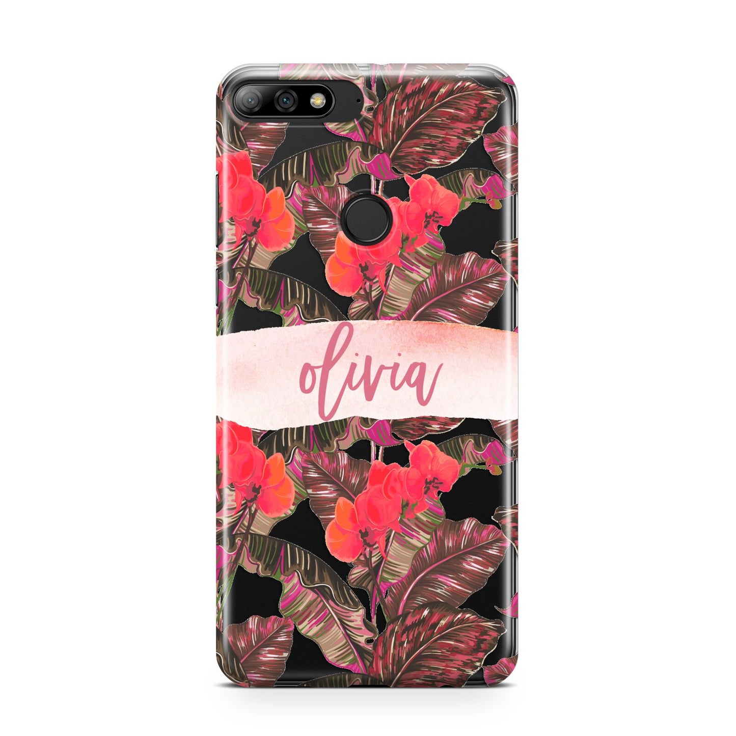 Personalised Tropical Orchid Floral Huawei Y7 2018