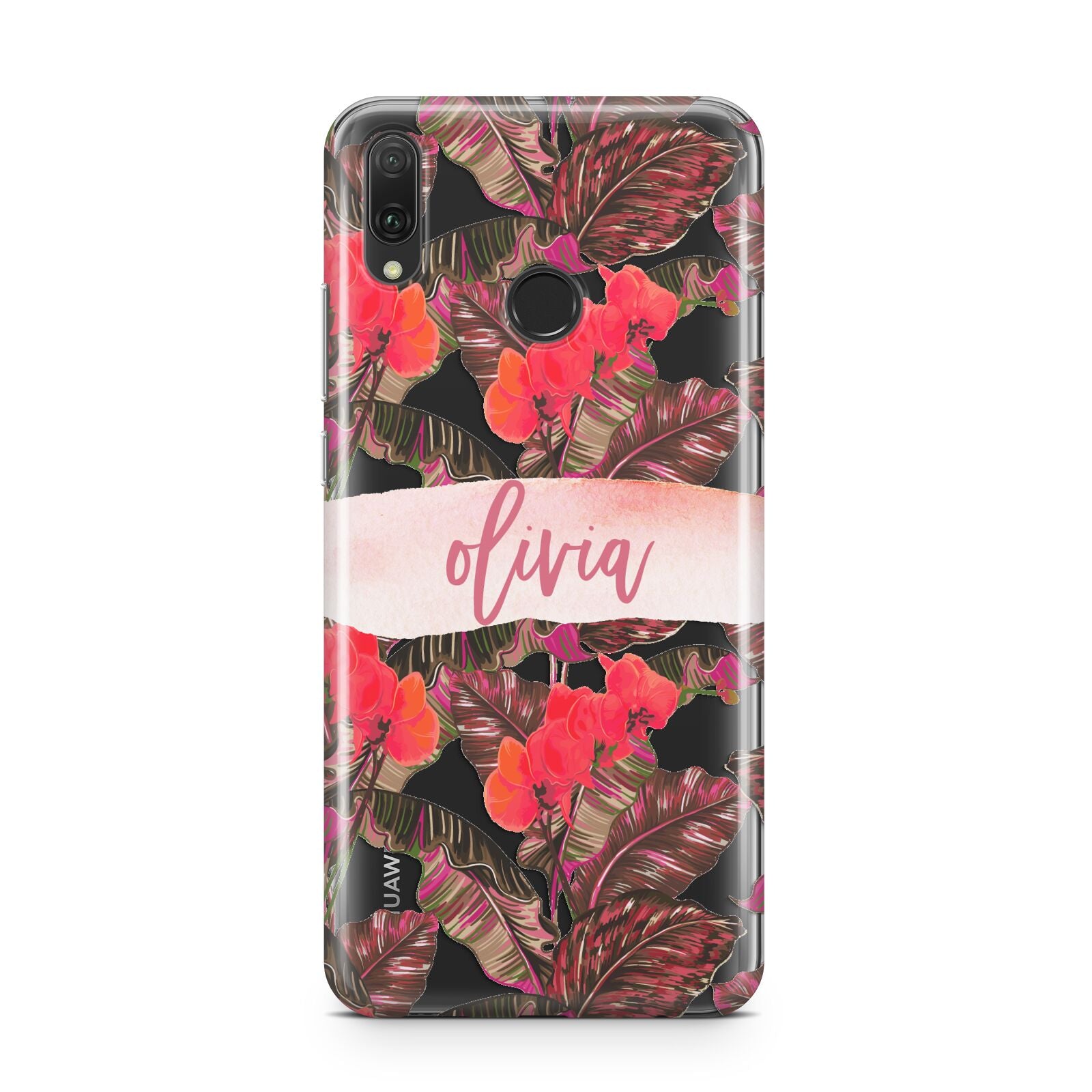 Personalised Tropical Orchid Floral Huawei Y9 2019