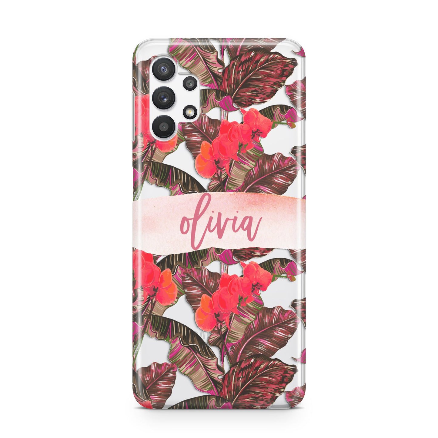 Personalised Tropical Orchid Floral Samsung A32 5G Case