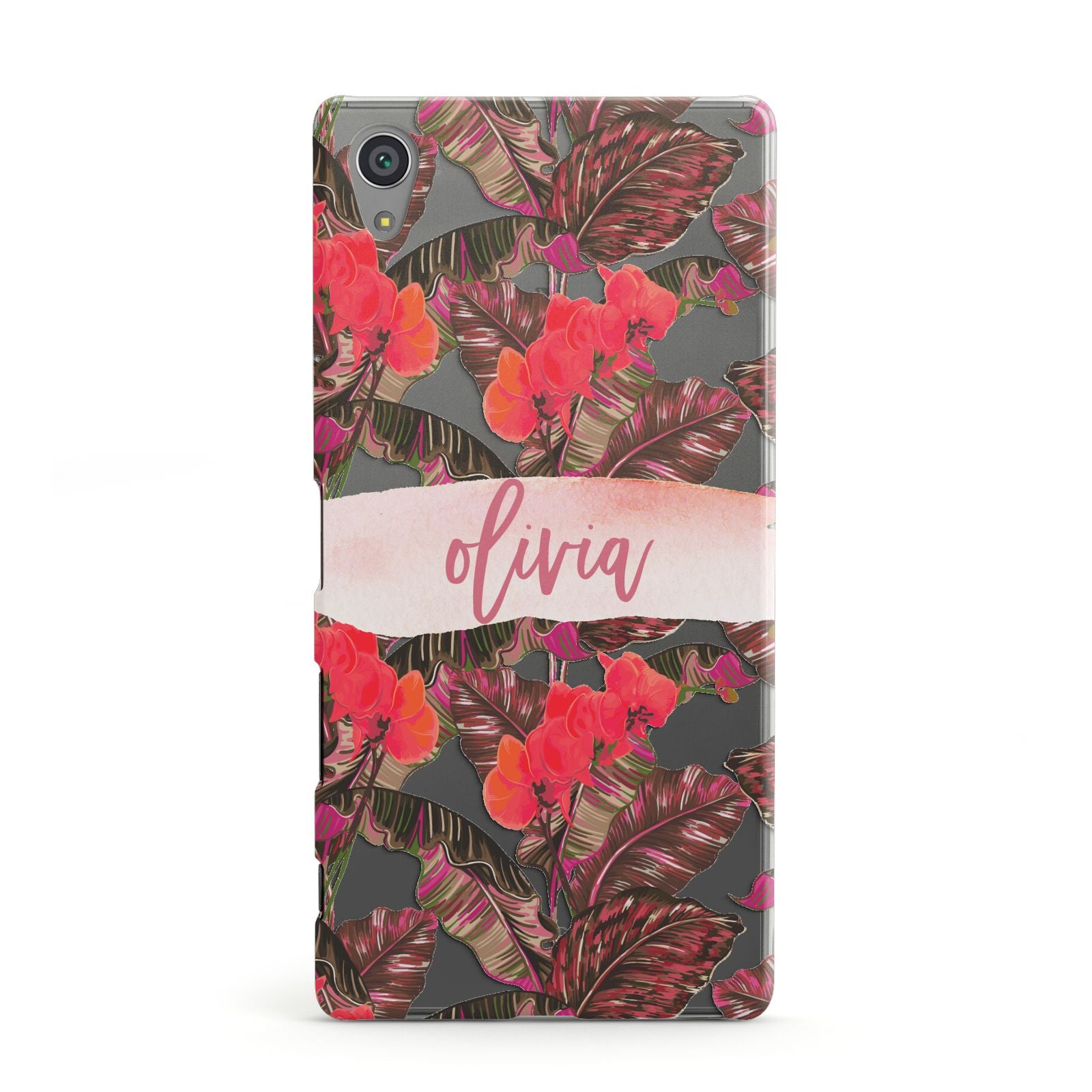 Personalised Tropical Orchid Floral Sony Case – Dyefor