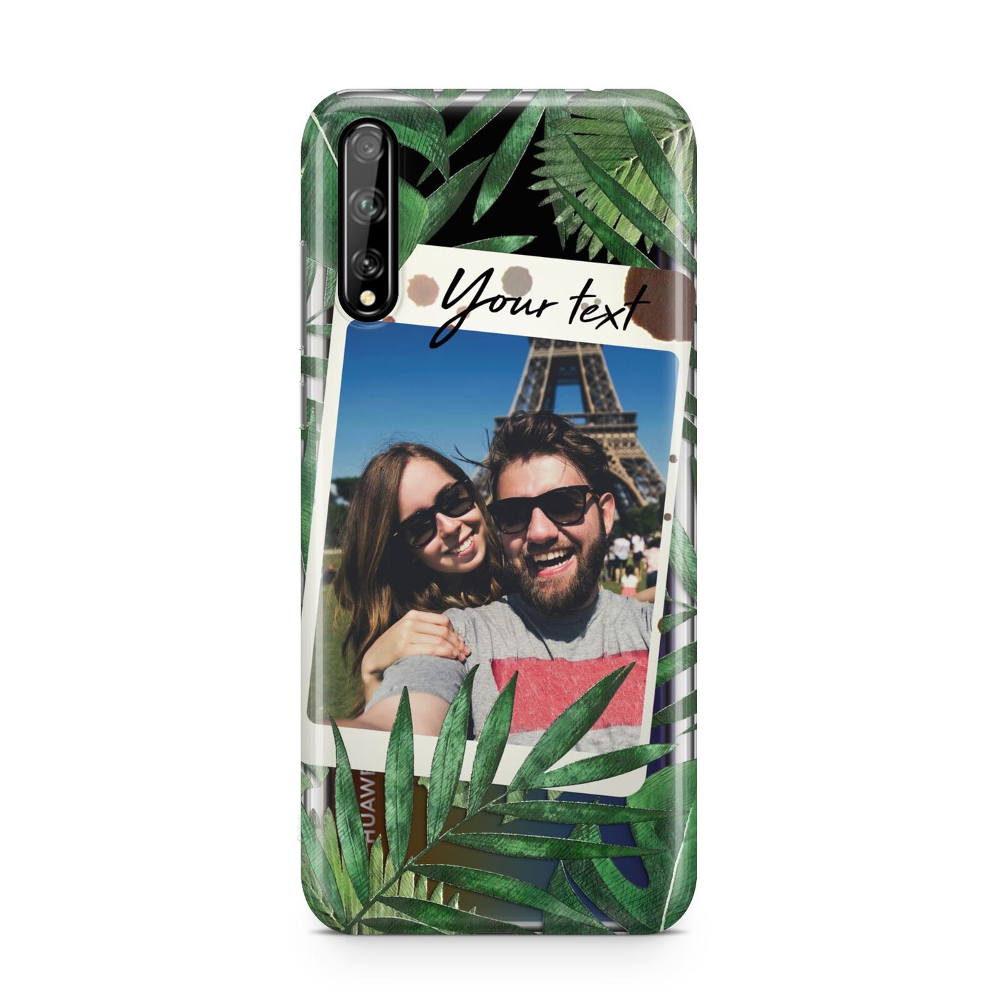 Personalised Tropical Photo Text Huawei Enjoy 10s Phone Case