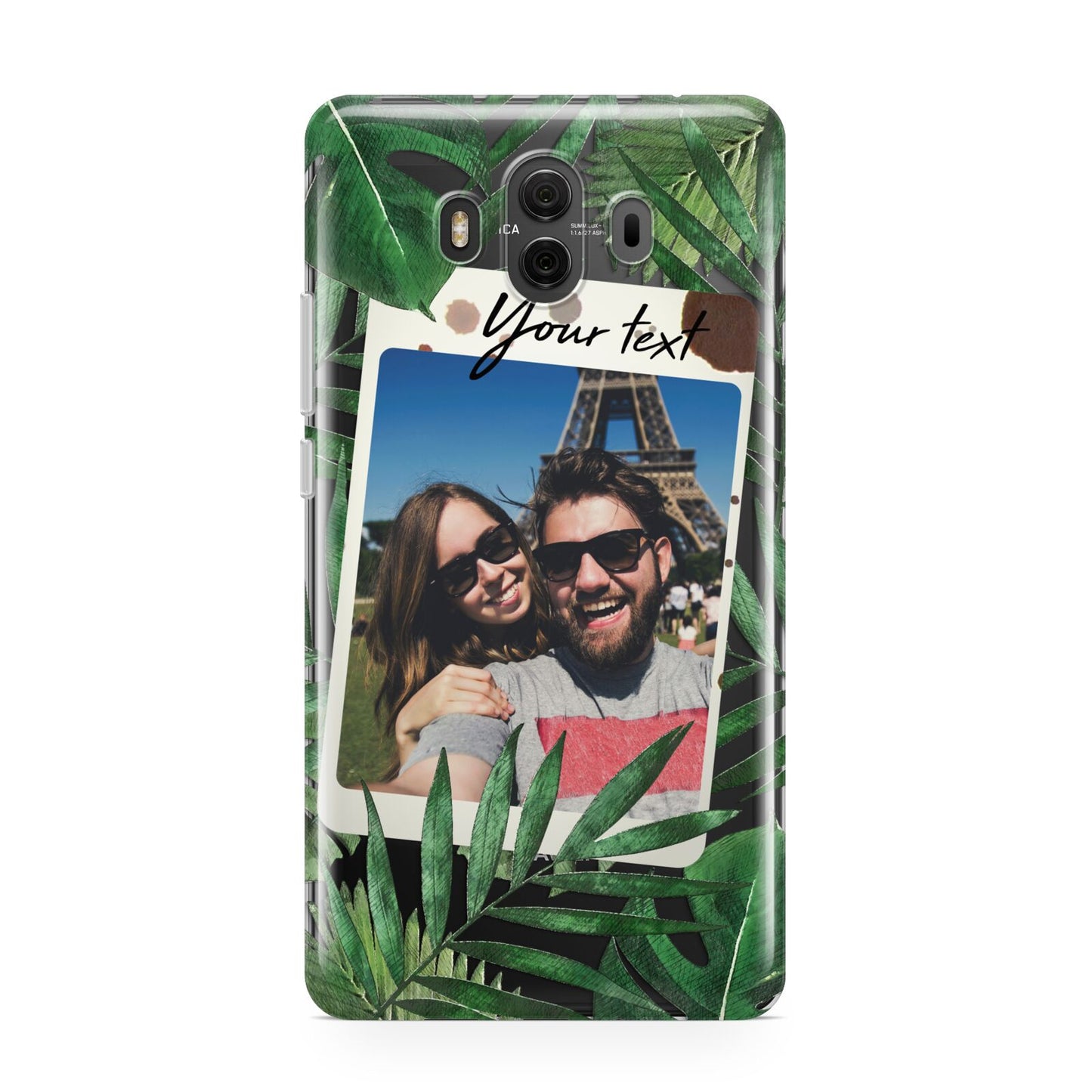 Personalised Tropical Photo Text Huawei Mate 10 Protective Phone Case