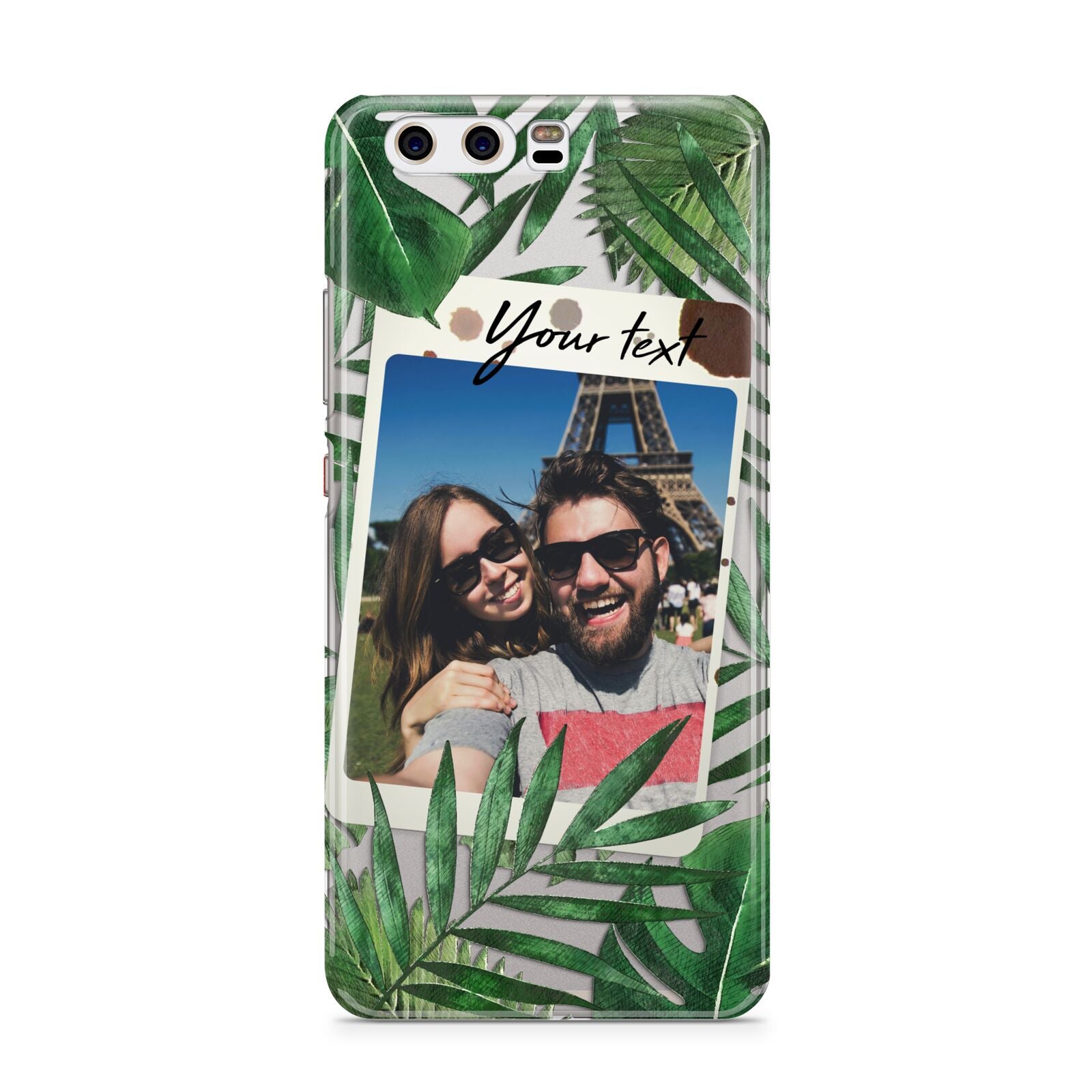 Personalised Tropical Photo Text Huawei P10 Phone Case