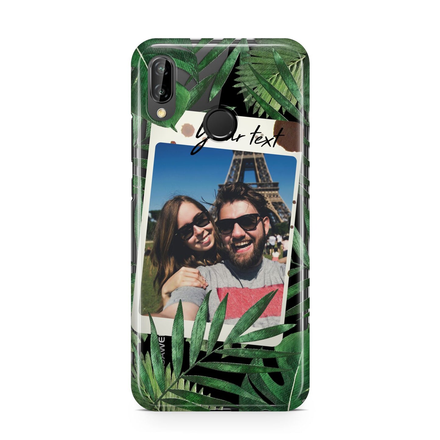 Personalised Tropical Photo Text Huawei P20 Lite Phone Case