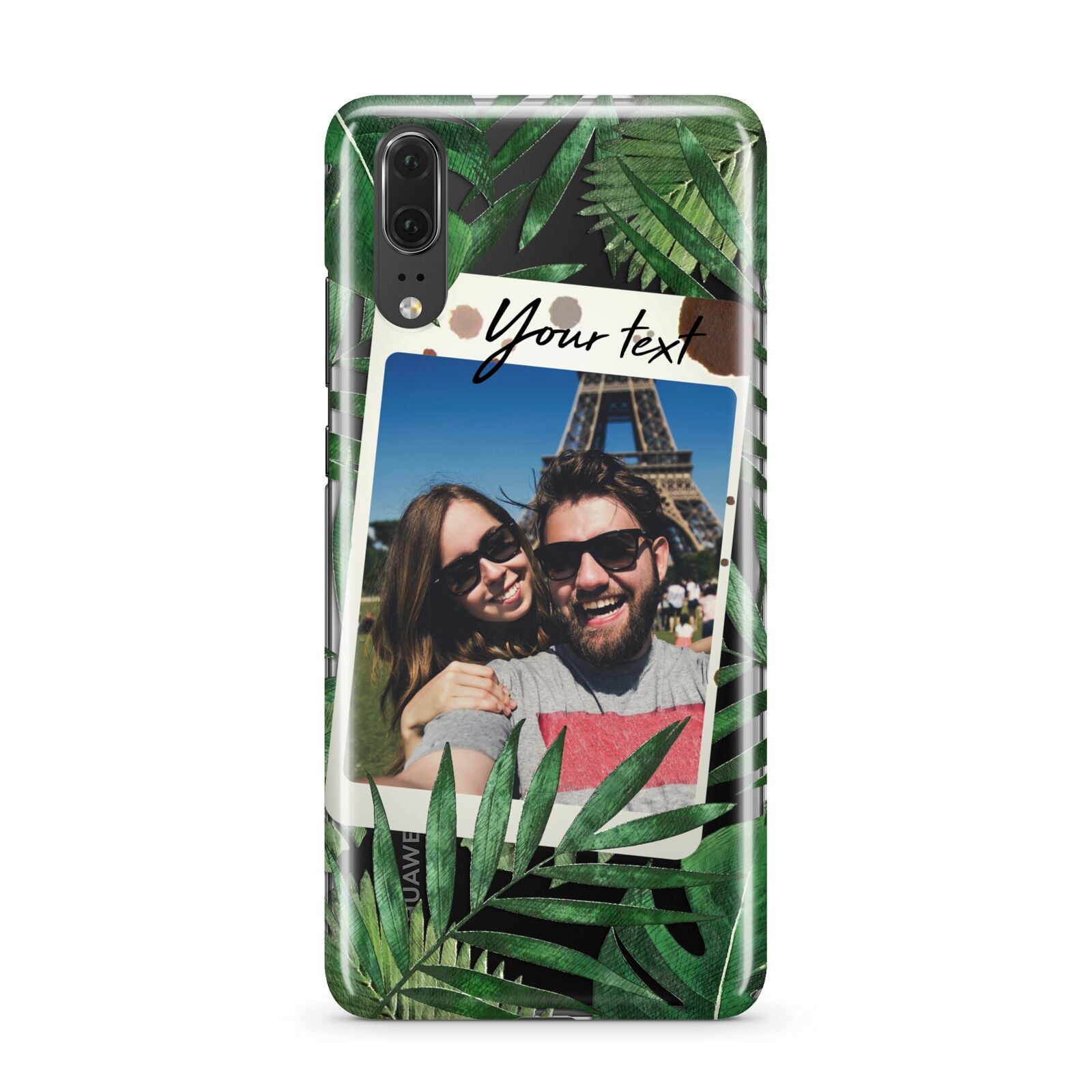 Personalised Tropical Photo Text Huawei P20 Phone Case