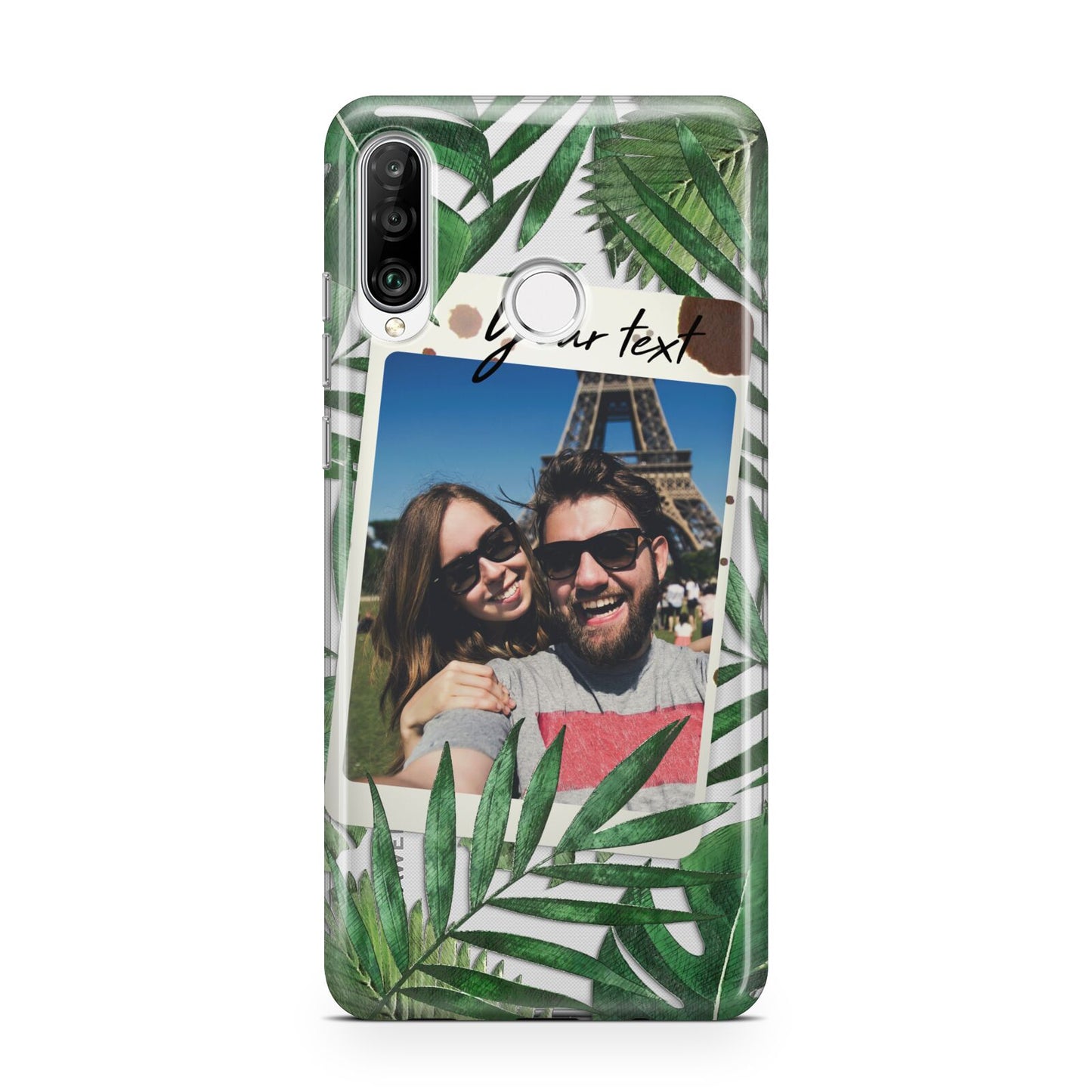 Personalised Tropical Photo Text Huawei P30 Lite Phone Case