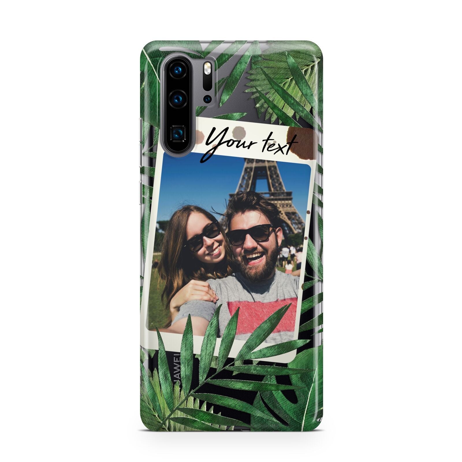 Personalised Tropical Photo Text Huawei P30 Pro Phone Case