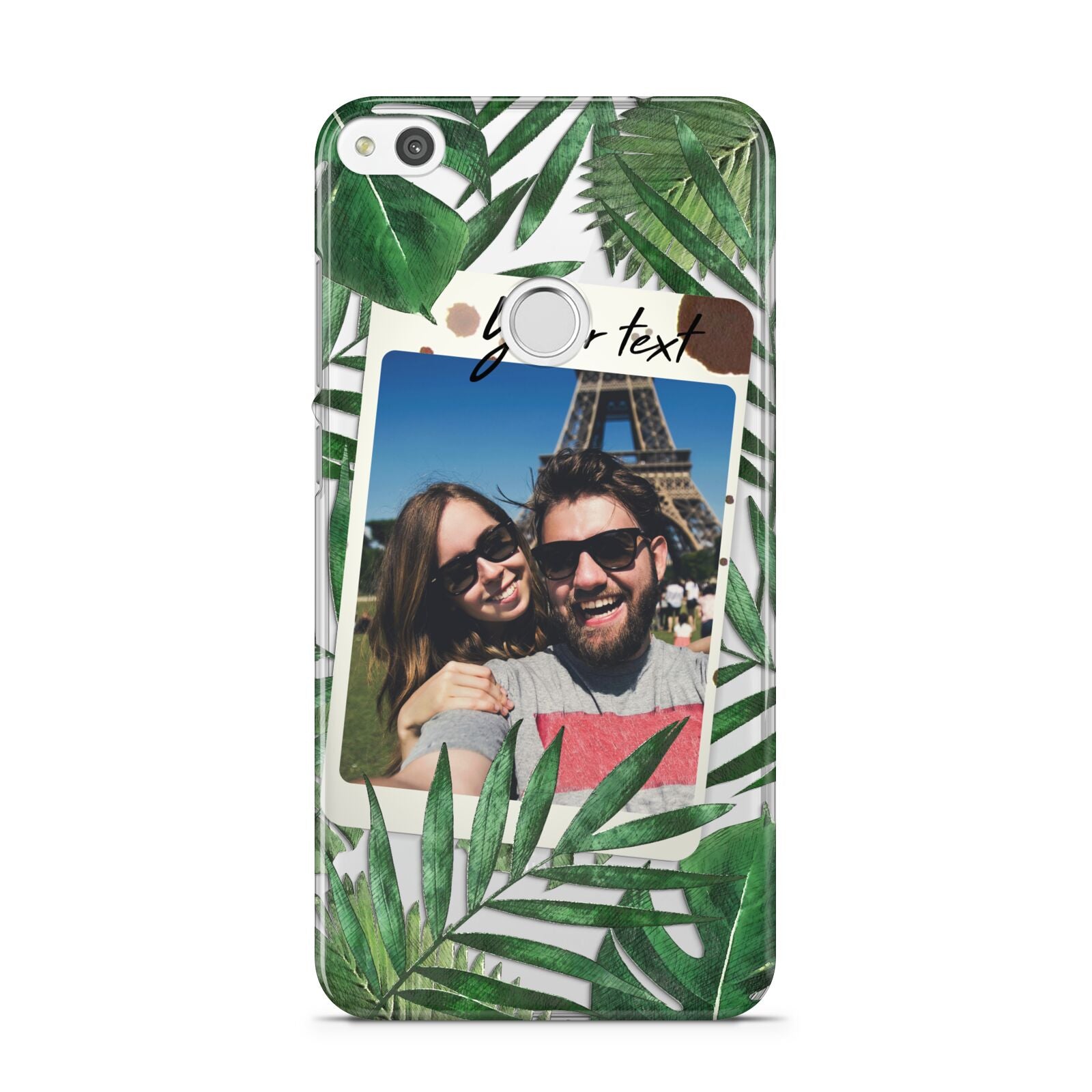 Personalised Tropical Photo Text Huawei P8 Lite Case