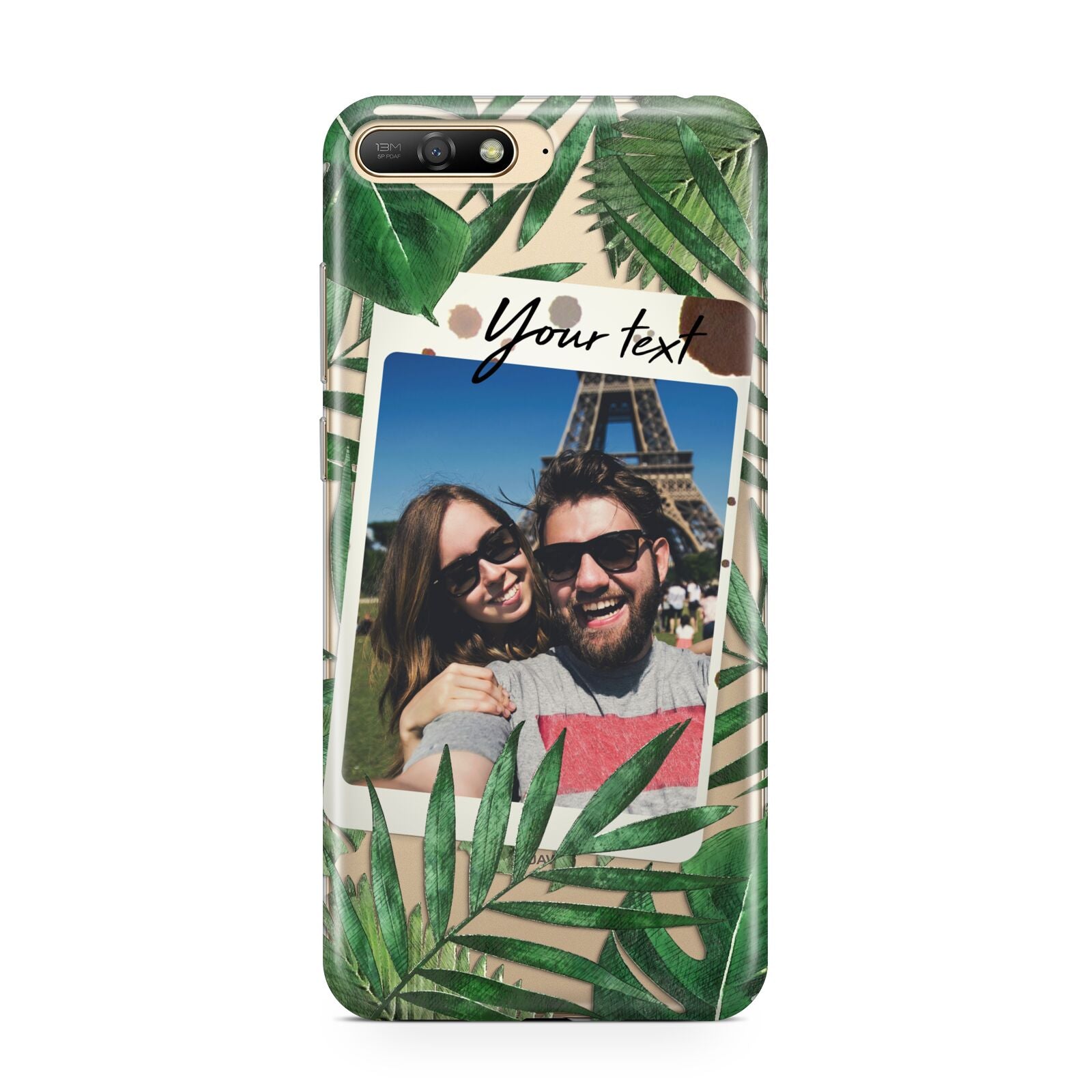 Personalised Tropical Photo Text Huawei Y6 2018