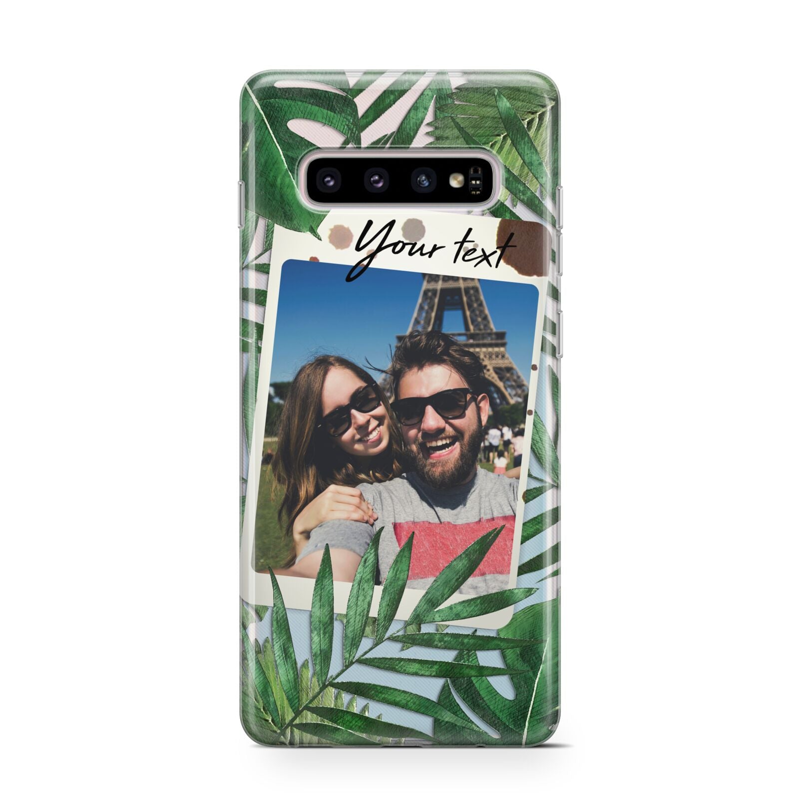 Personalised Tropical Photo Text Protective Samsung Galaxy Case