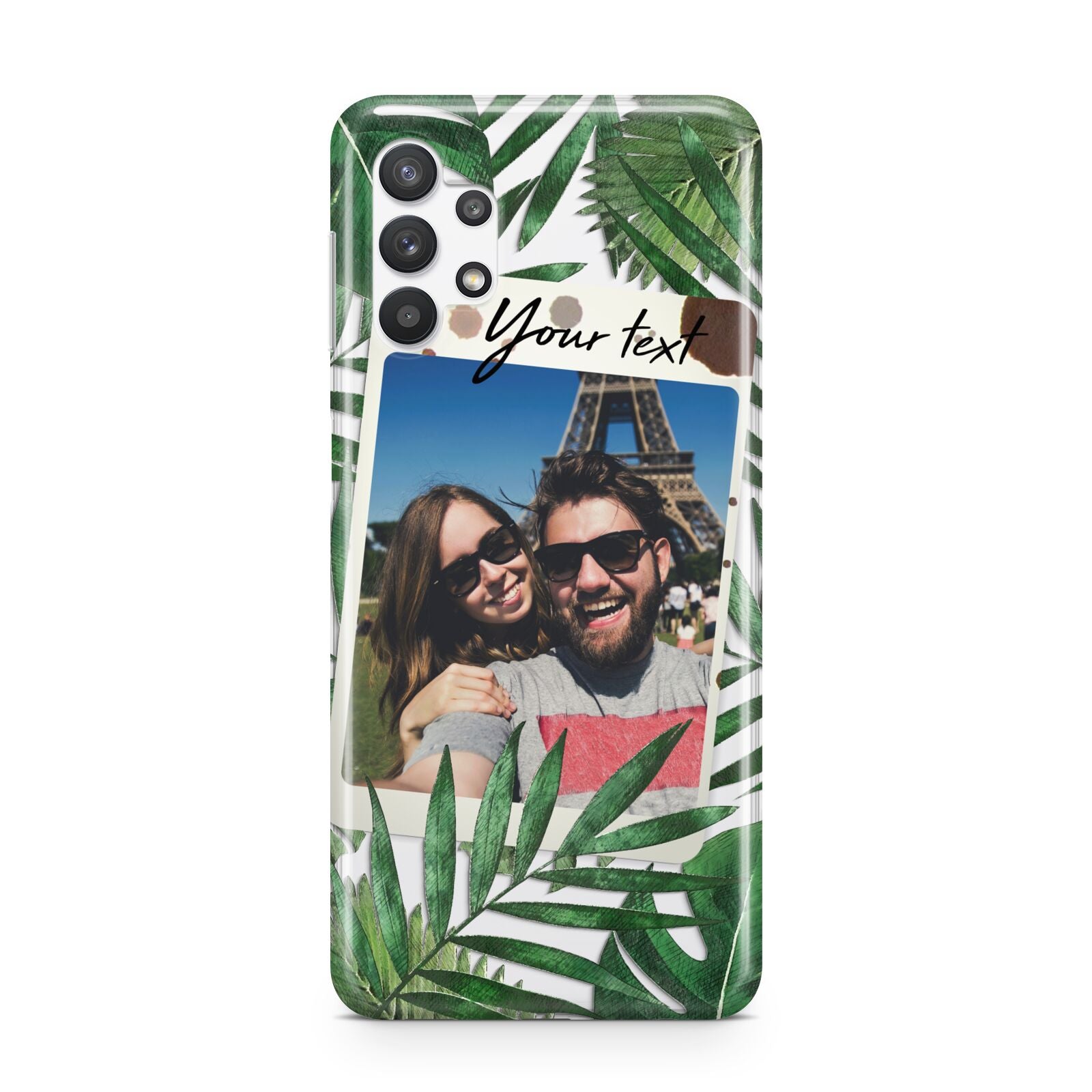 Personalised Tropical Photo Text Samsung A32 5G Case