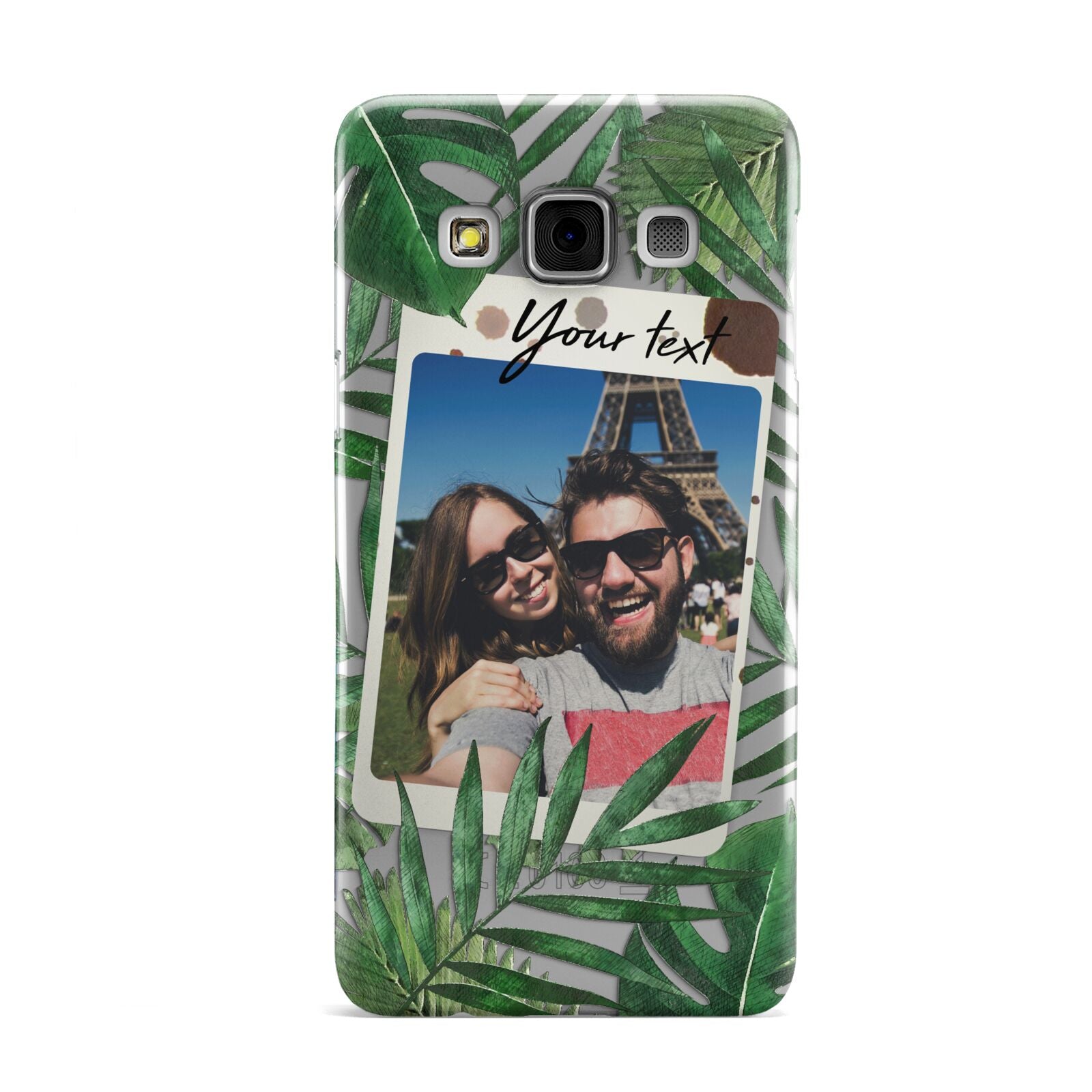 Personalised Tropical Photo Text Samsung Galaxy A3 Case