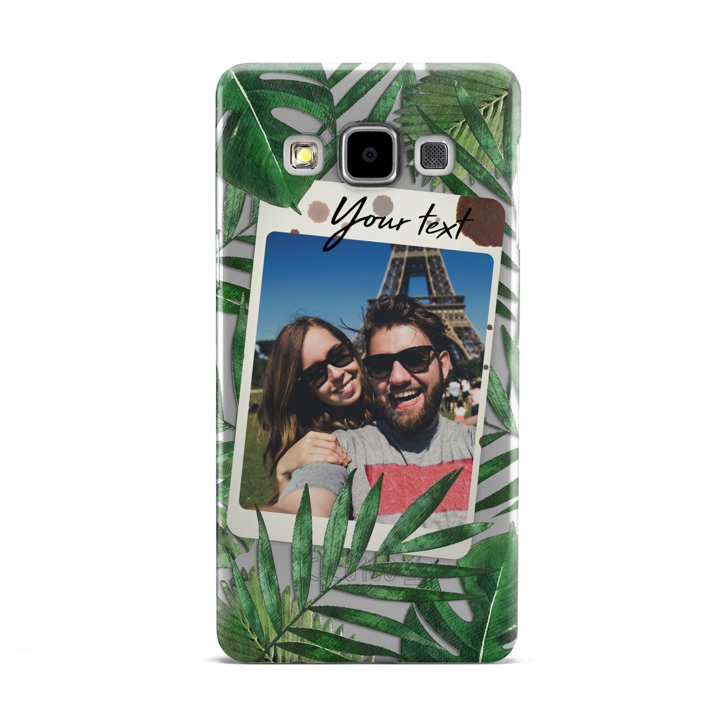 Personalised Tropical Photo Text Samsung Galaxy A5 Case