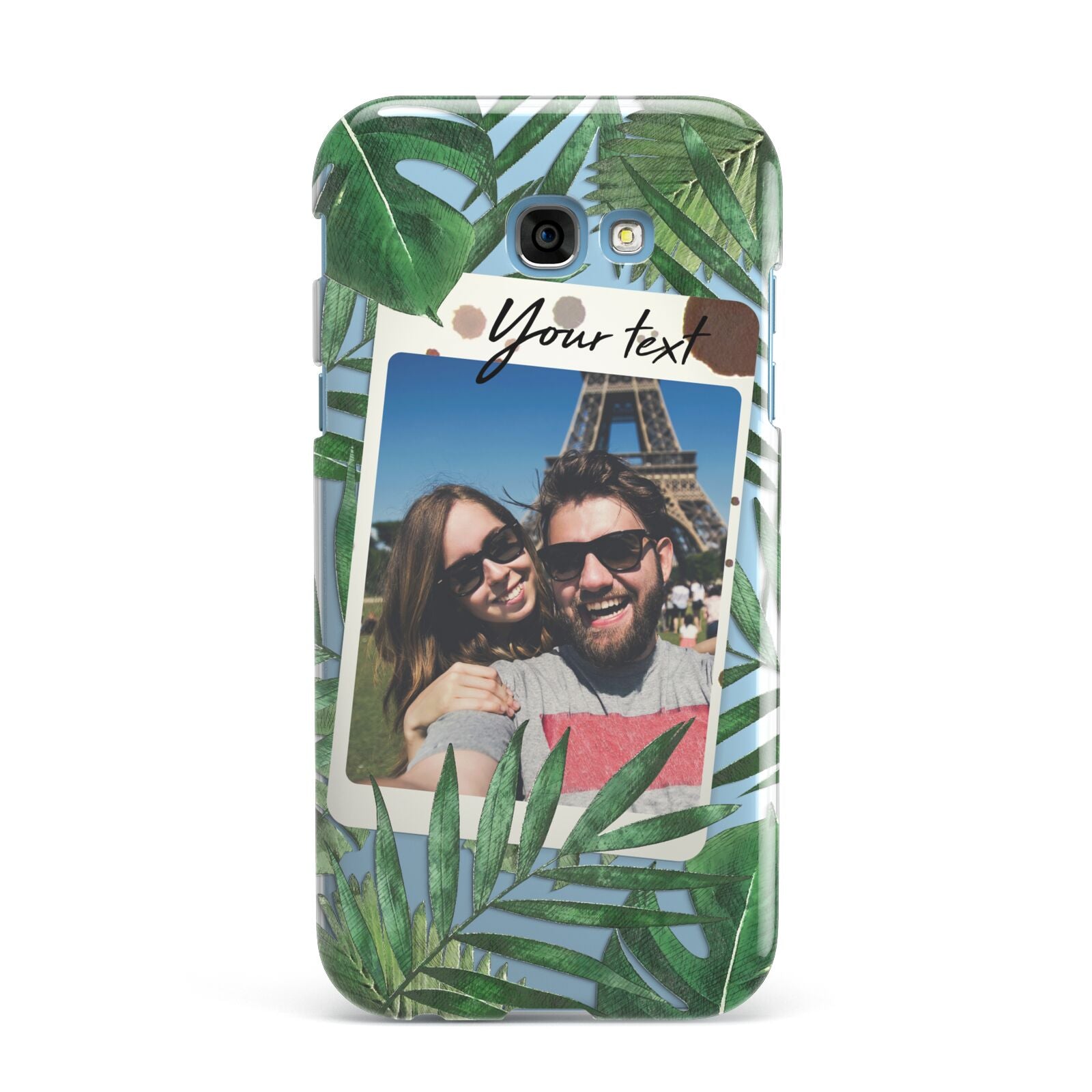 Personalised Tropical Photo Text Samsung Galaxy A7 2017 Case