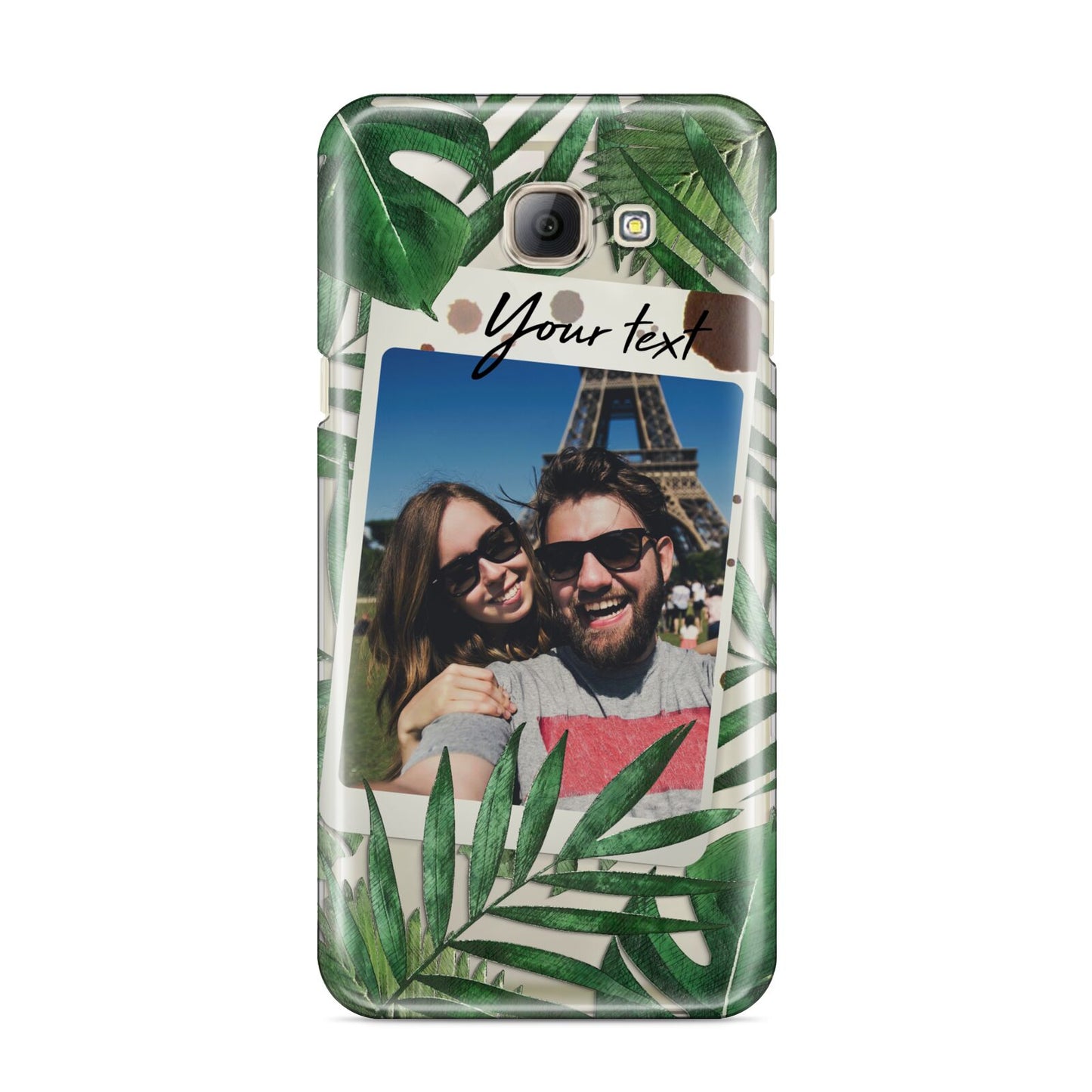 Personalised Tropical Photo Text Samsung Galaxy A8 2016 Case