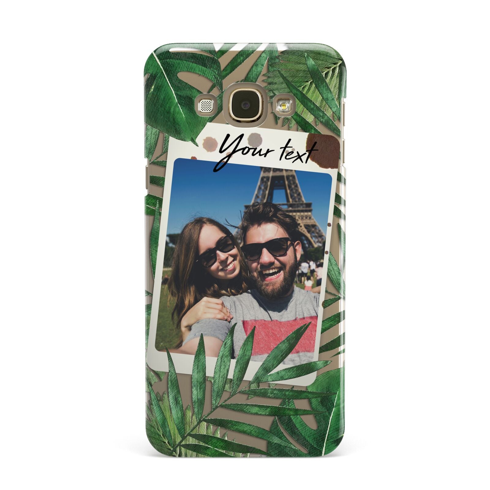 Personalised Tropical Photo Text Samsung Galaxy A8 Case