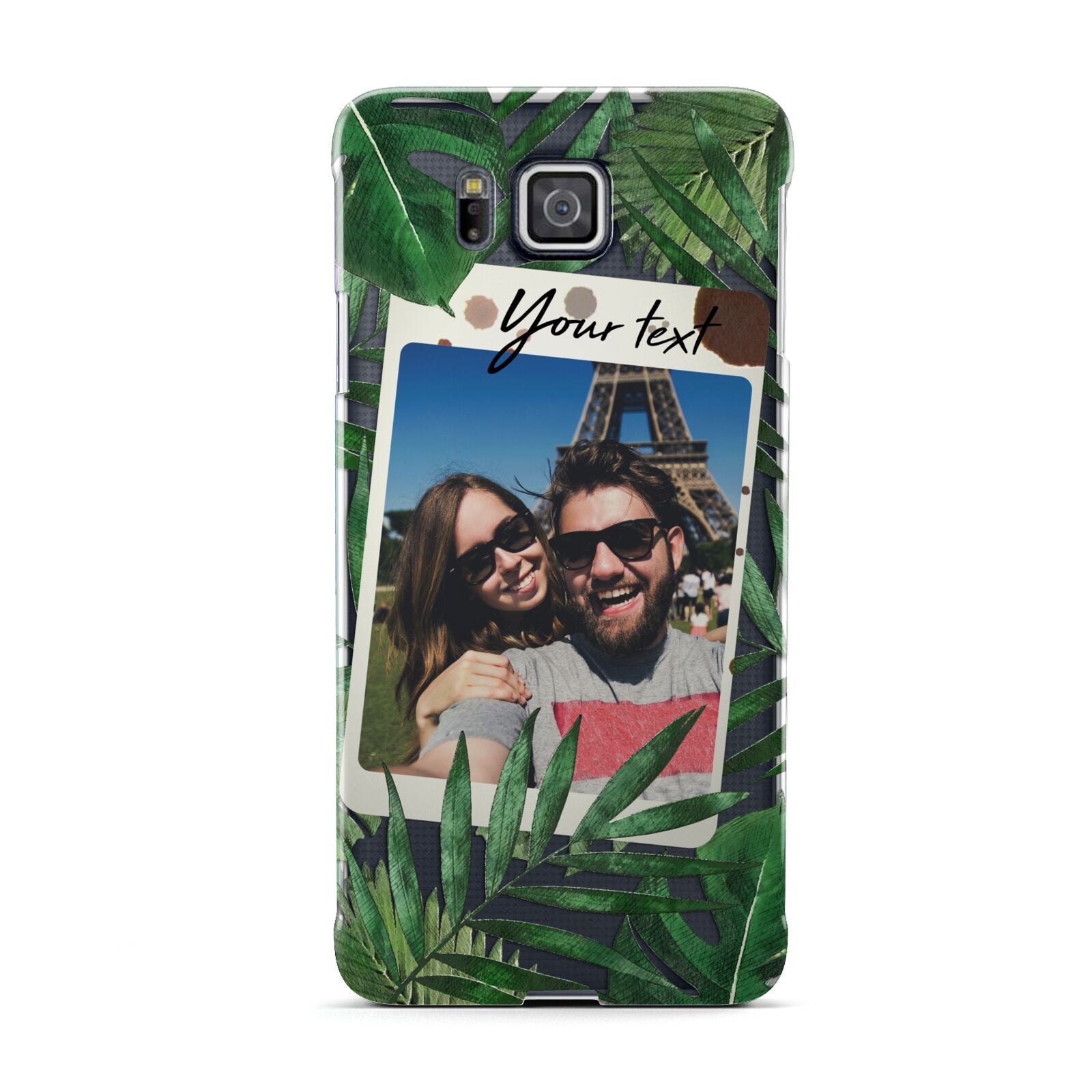 Personalised Tropical Photo Text Samsung Galaxy Alpha Case