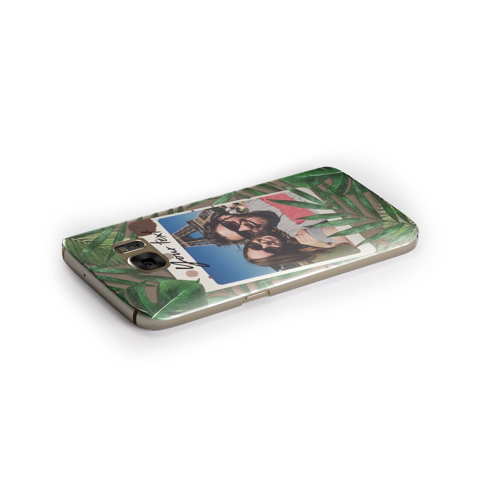 Personalised Tropical Photo Text Samsung Galaxy Case Side Close Up