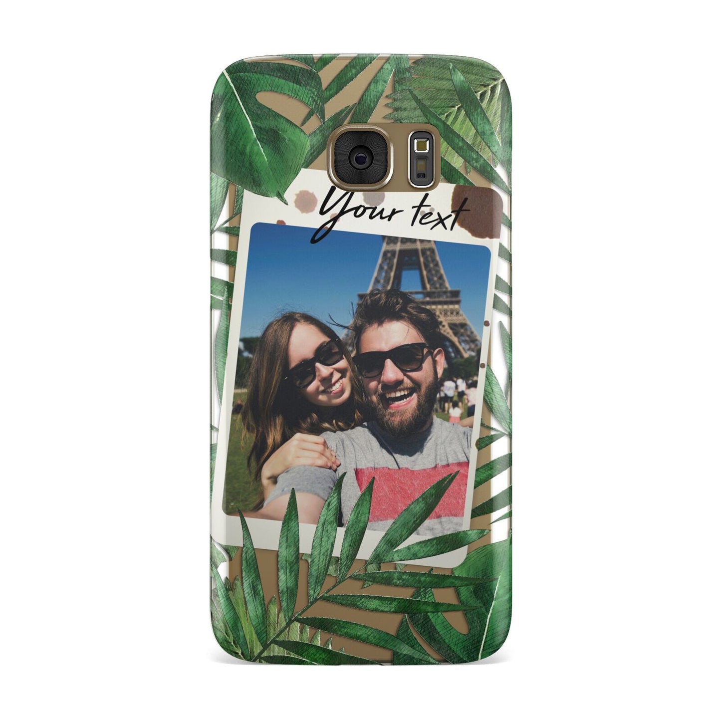 Personalised Tropical Photo Text Samsung Galaxy Case